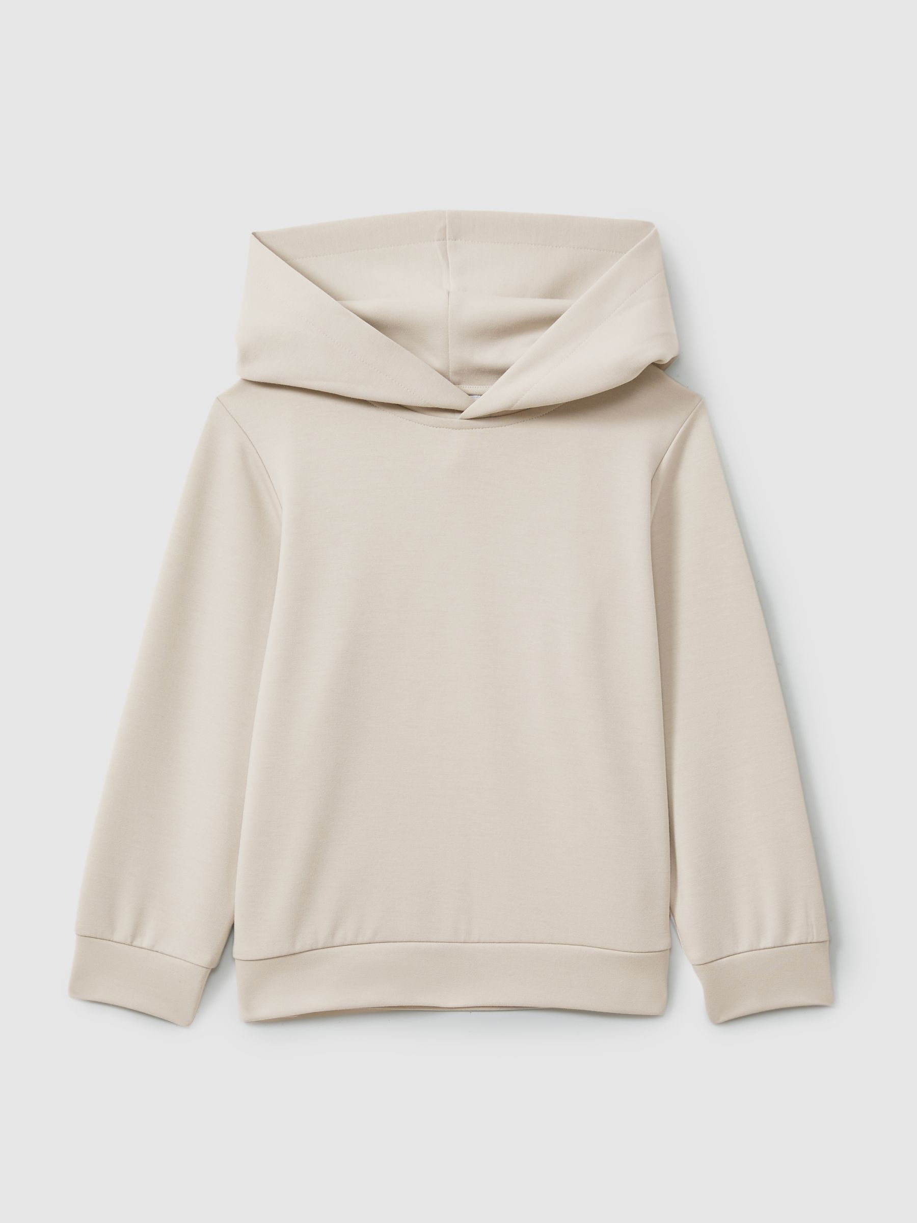 9-14 yrs Interlock Jersey Hoodie in Cement - Image 2 of 4