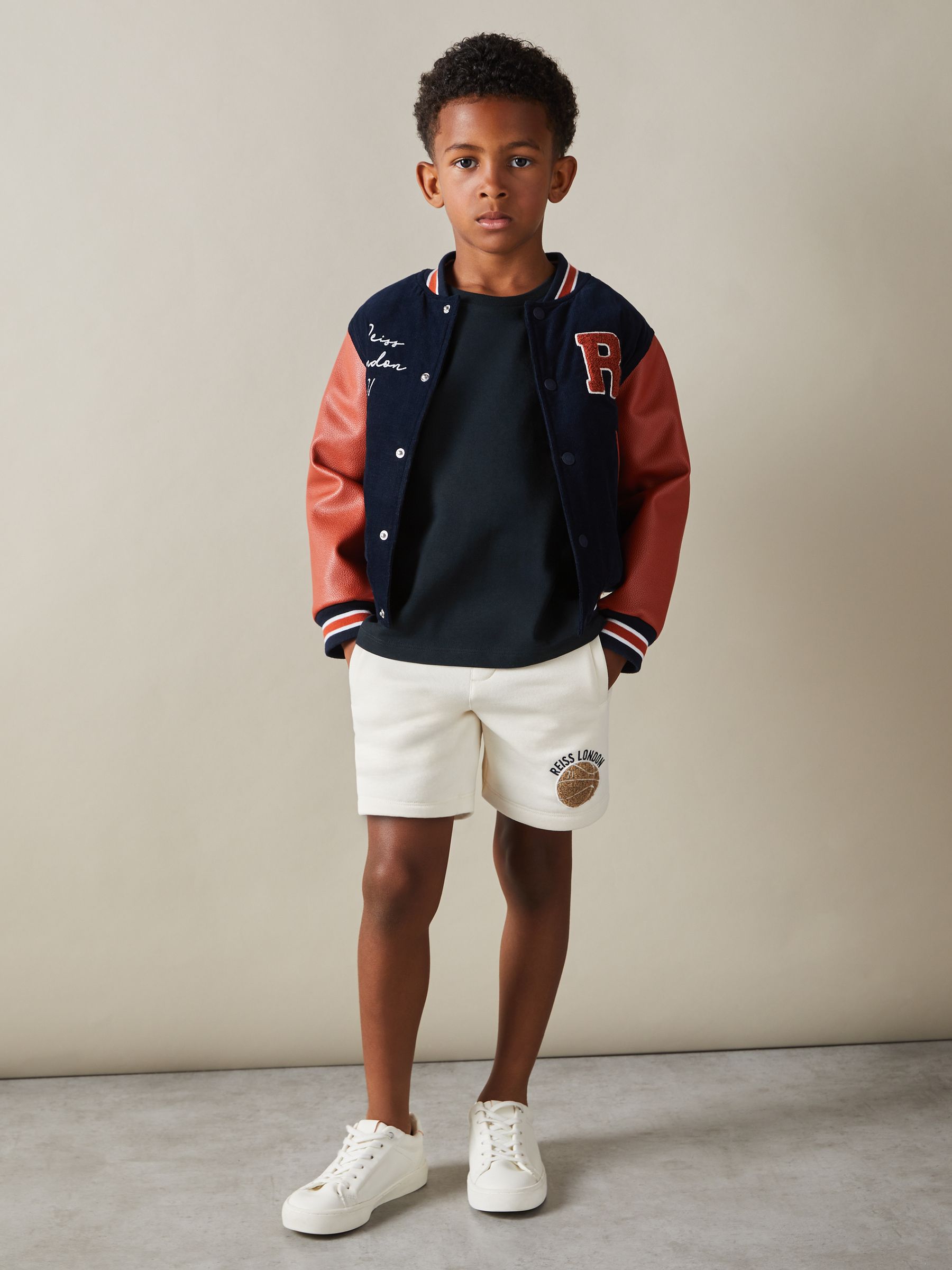 3-9 yrs Oversized Cotton Crew Neck T-Shirt in Washed Navy - Image 1 of 4