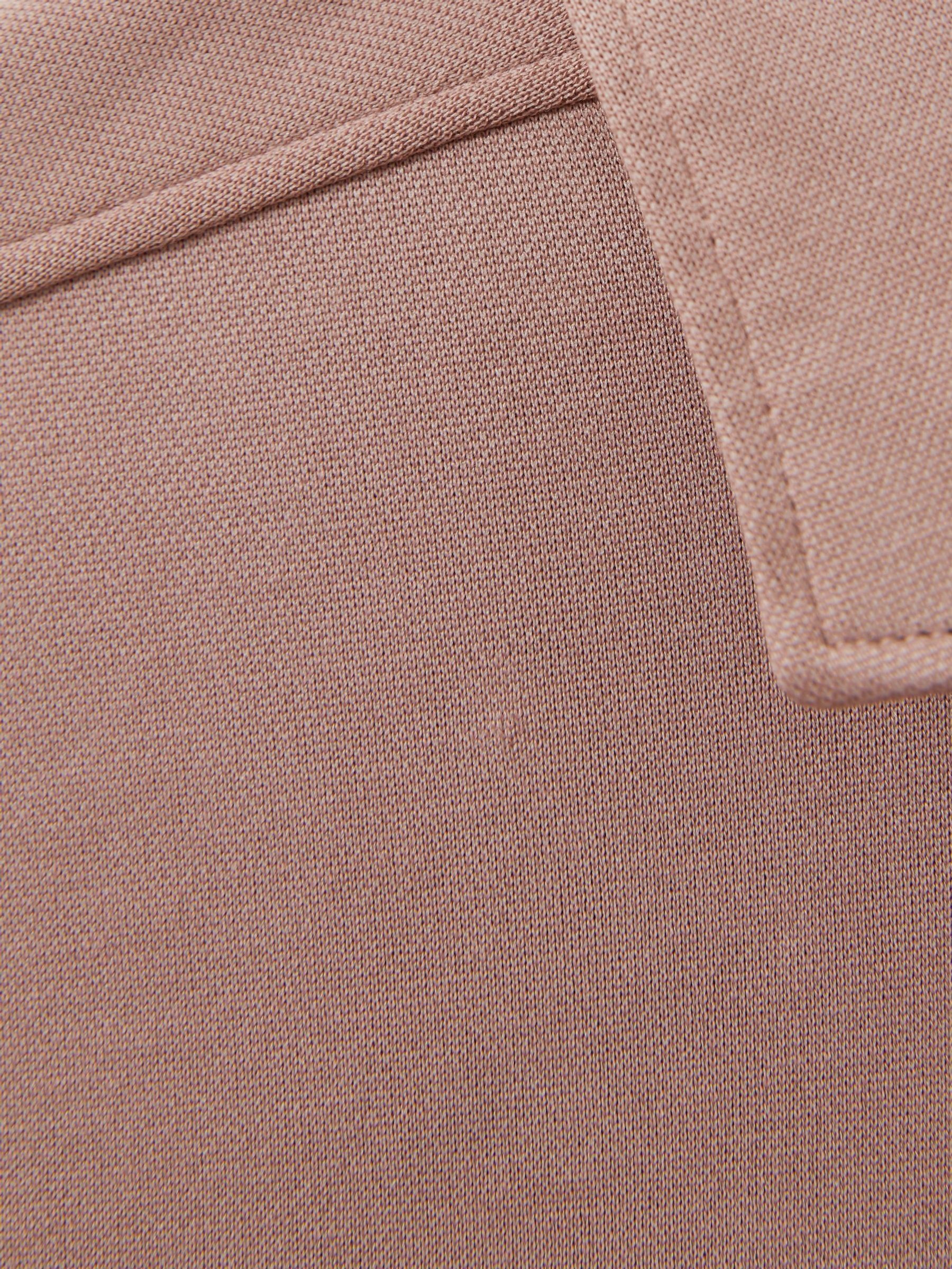 Modal Blend Cutaway Collar Shirt in Dusty Pink - Image 6 of 6