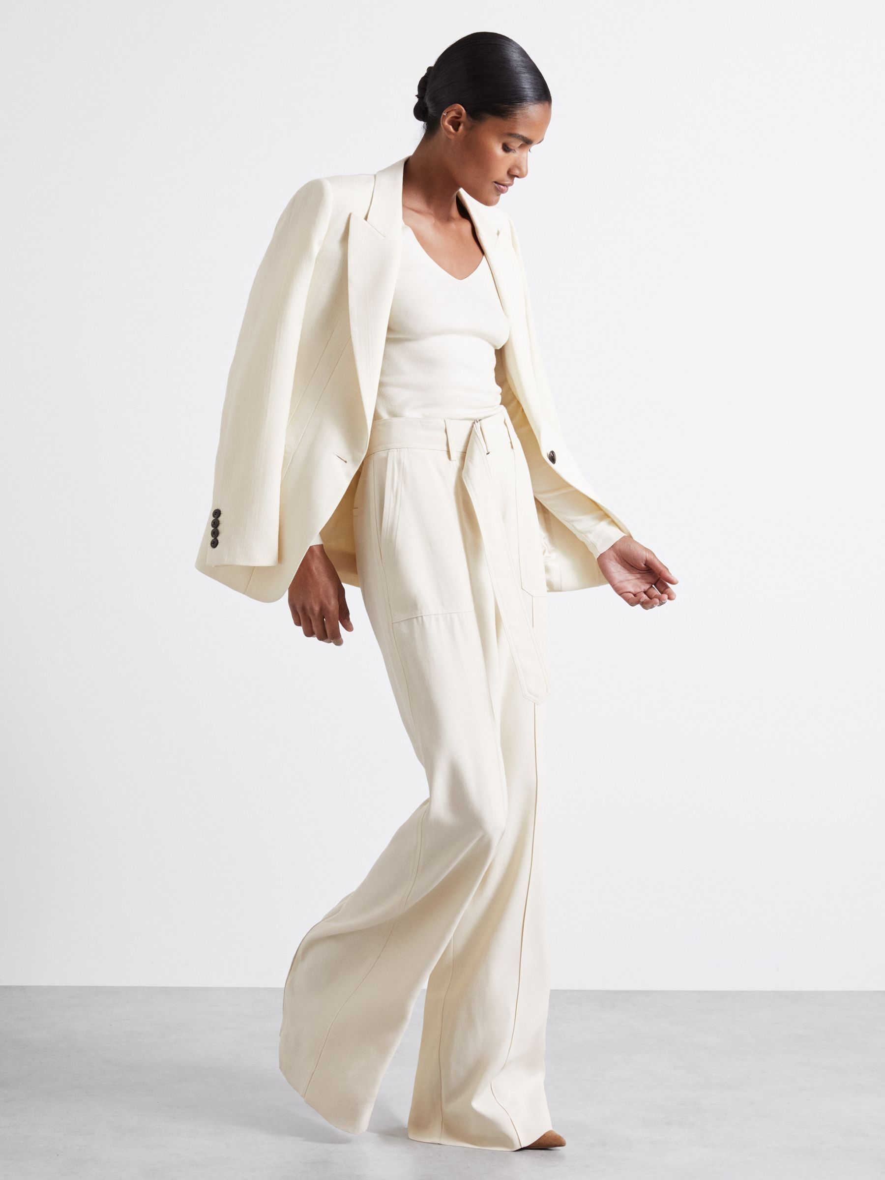 Atelier Knitted Silk-Blend Top in Off White - Image 3 of 6