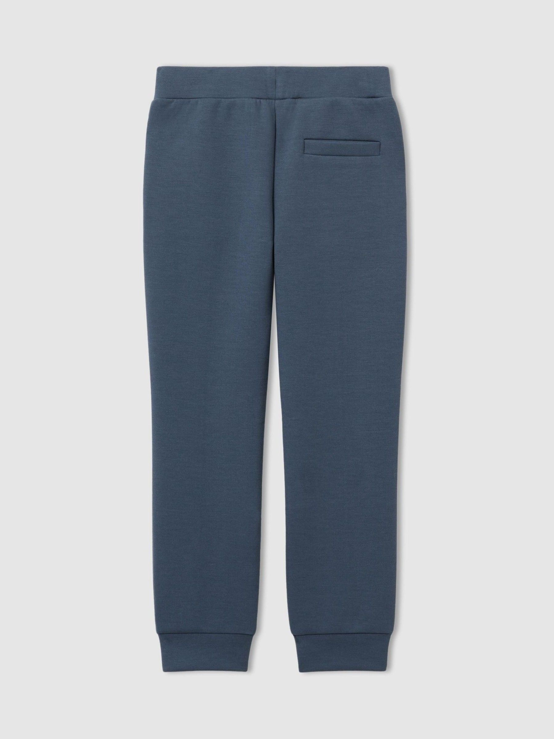 9-13 yrs Interlock Jersey Drawstring Joggers in Dark Diesel Blue - Image 2 of 3