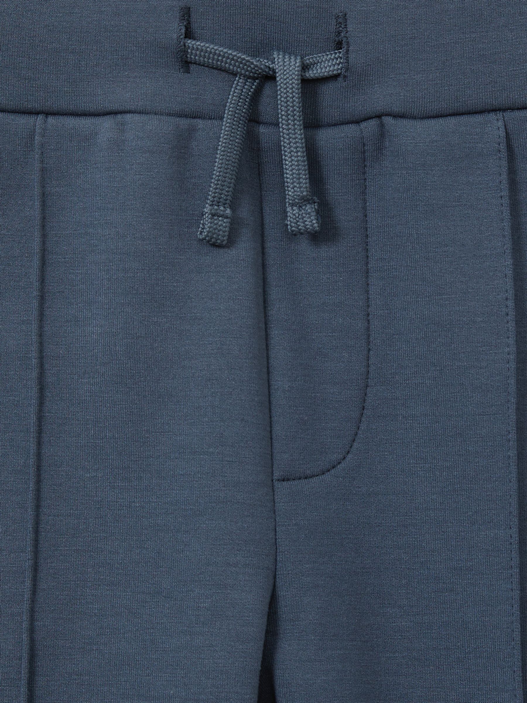 9-13 yrs Interlock Jersey Drawstring Joggers in Dark Diesel Blue - Image 3 of 3