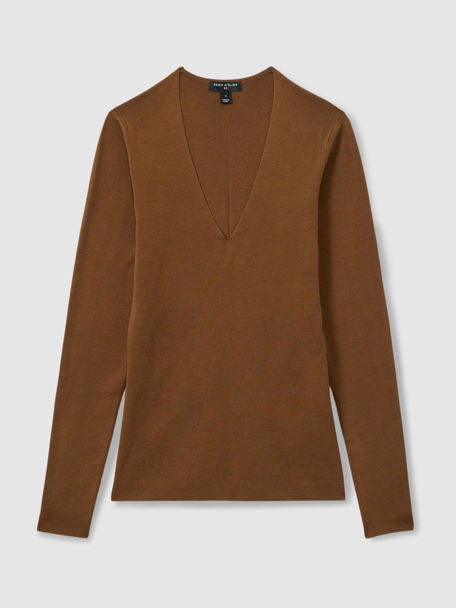 Atelier Knitted Silk-Blend Top in Chocolate - Image 2 of 5