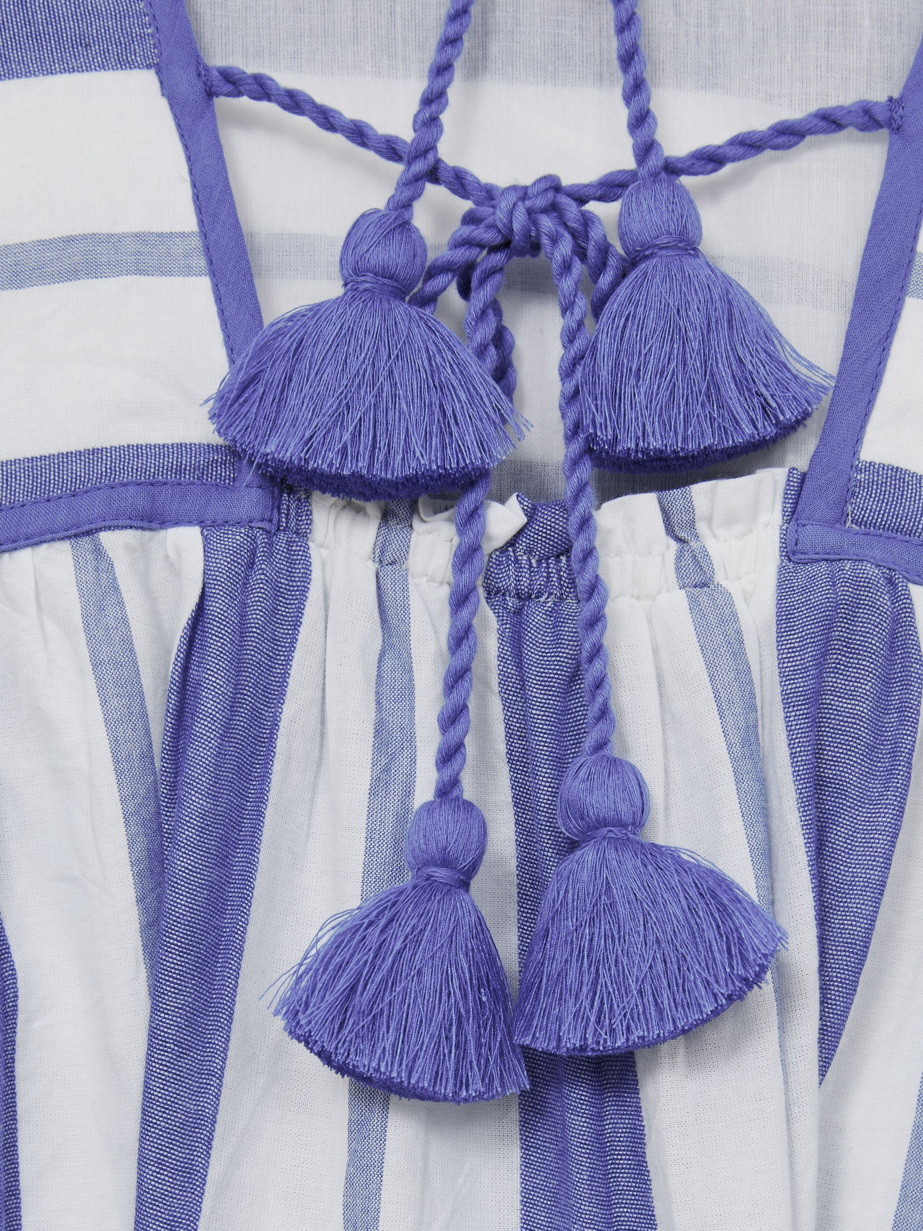 Mille Blue Stripe Peplum Top in Blue Stripe - Image 6 of 6