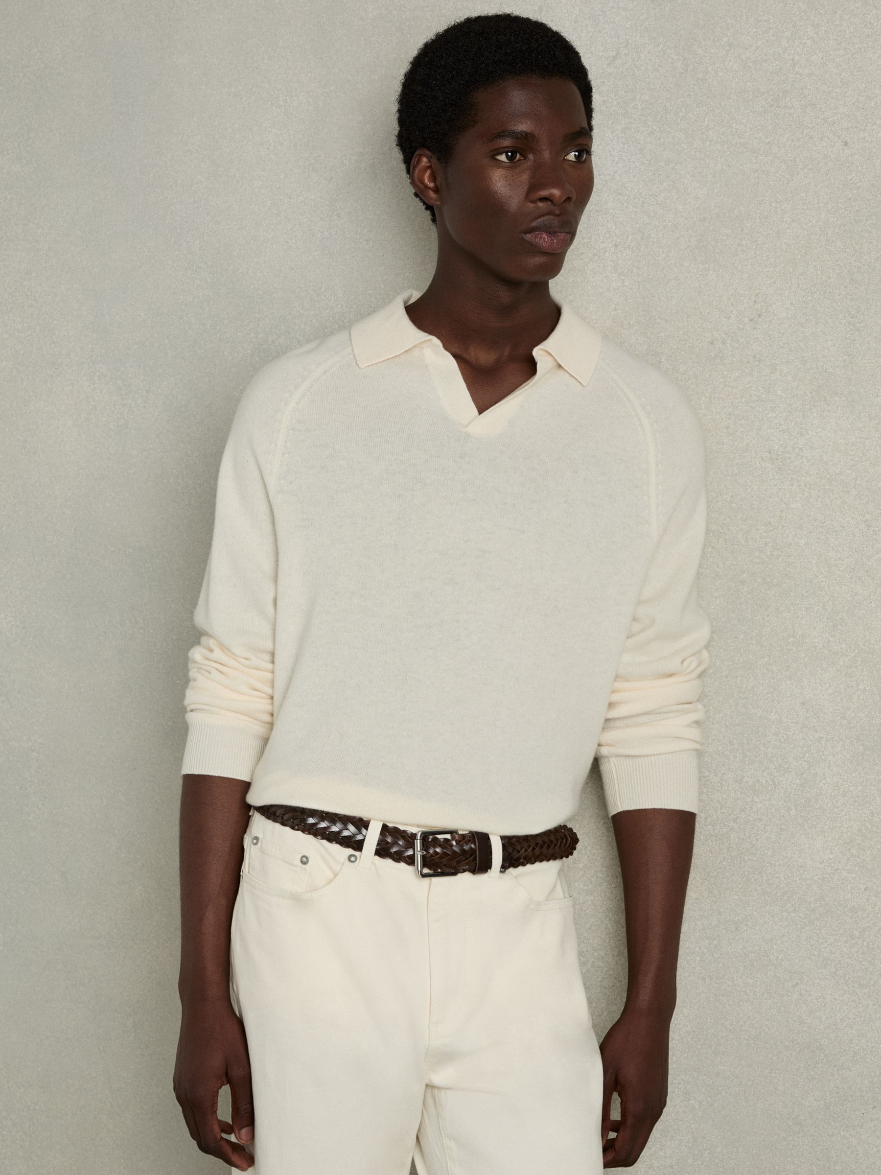Woven-Leather Belt in Chocolate - Image 2 of 4