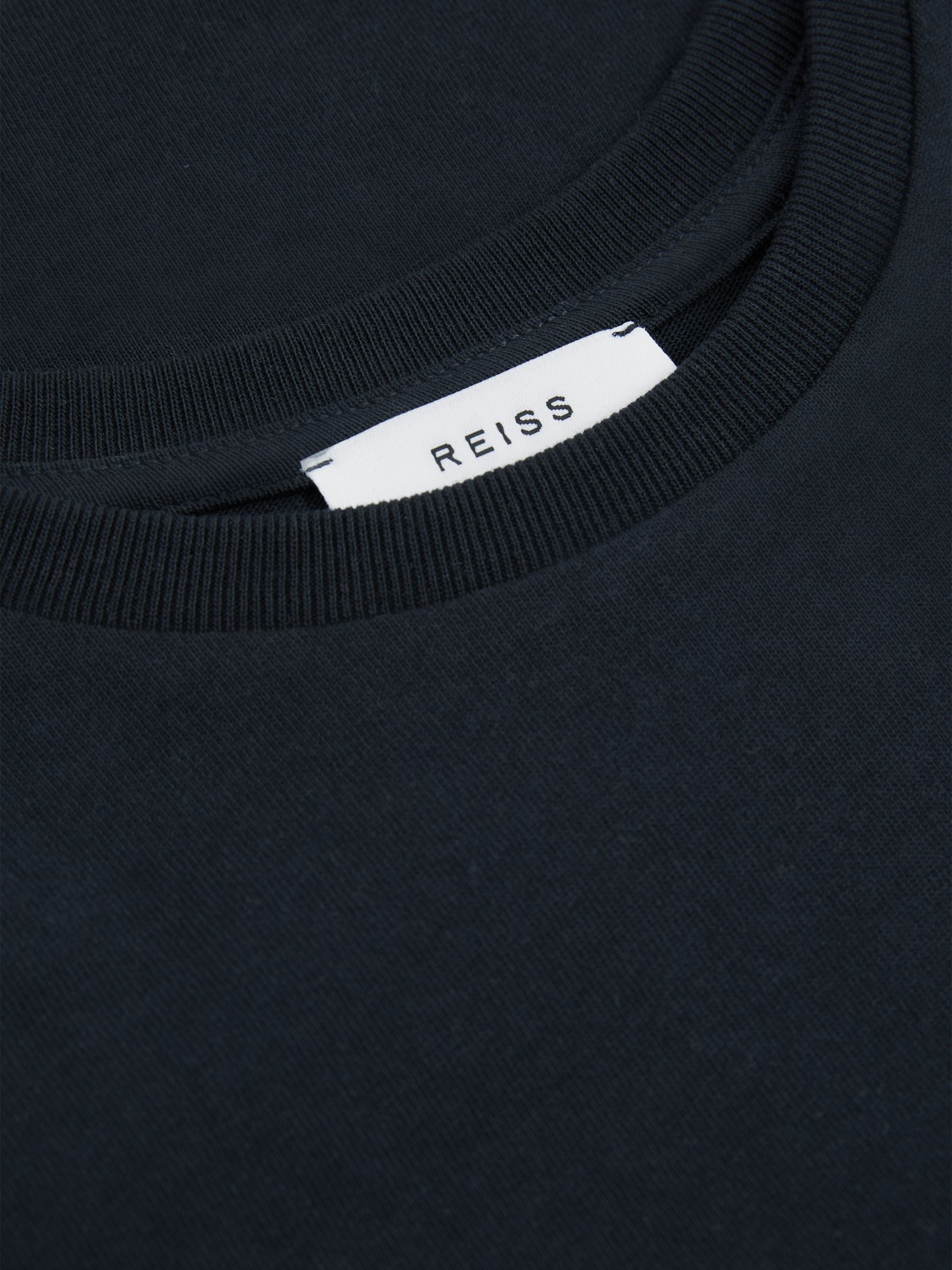 9-13 yrs Oversized Cotton Crew Neck T-Shirt in Washed Navy - Image 4 of 4