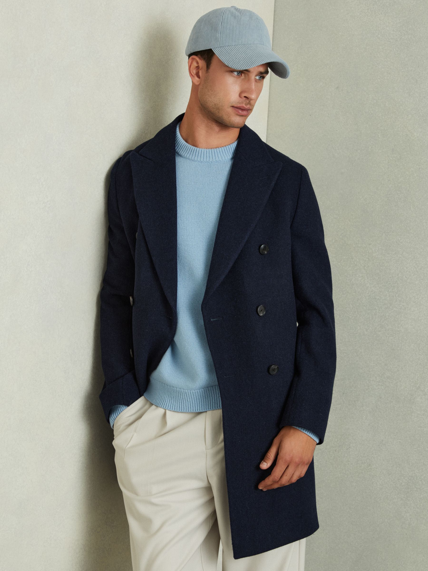 Corduroy Baseball Cap in Soft Blue - Image 2 of 4