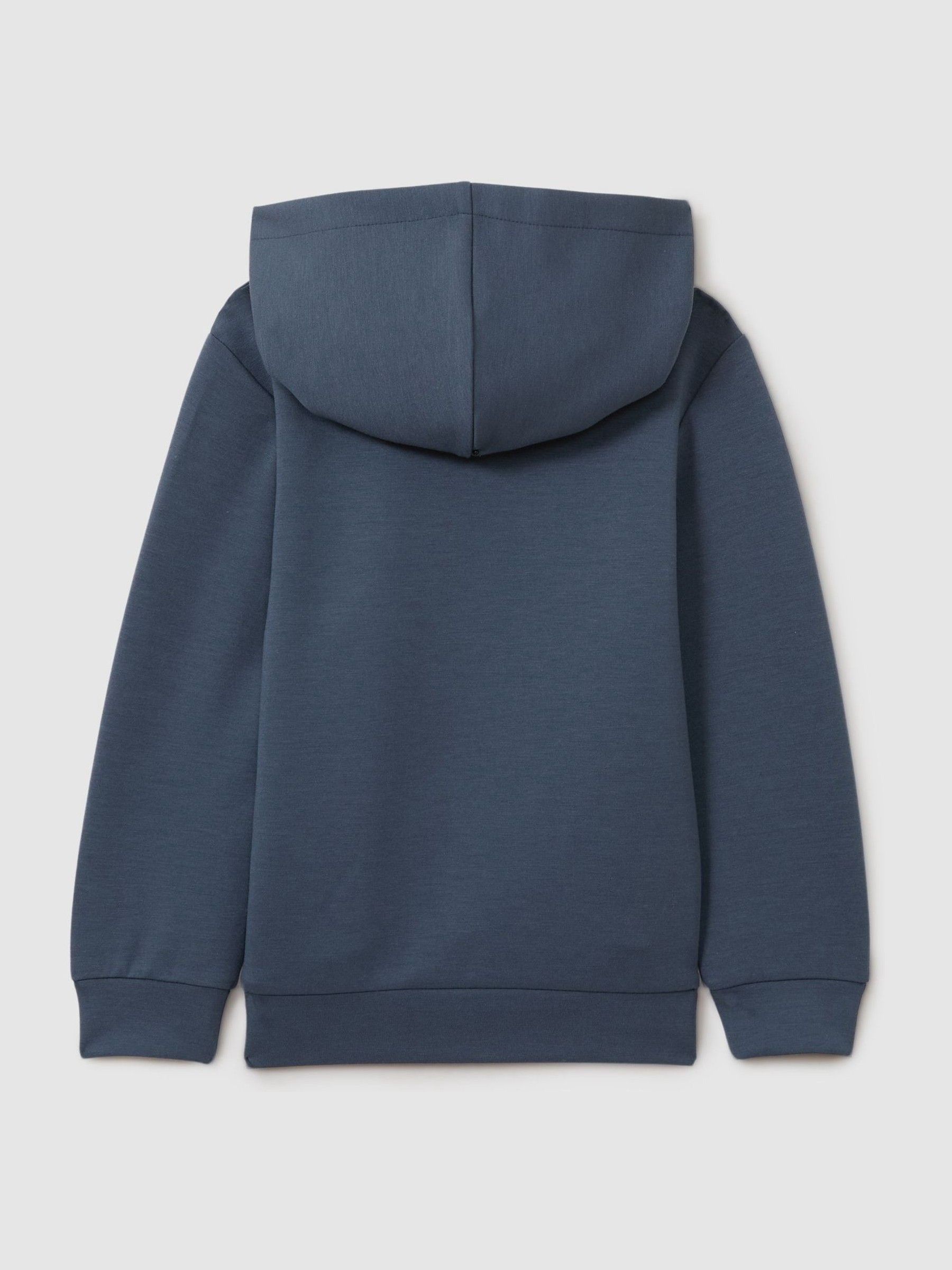 13-14 yrs Interlock Jersey Hoodie in Dark Diesel Blue - Image 2 of 3