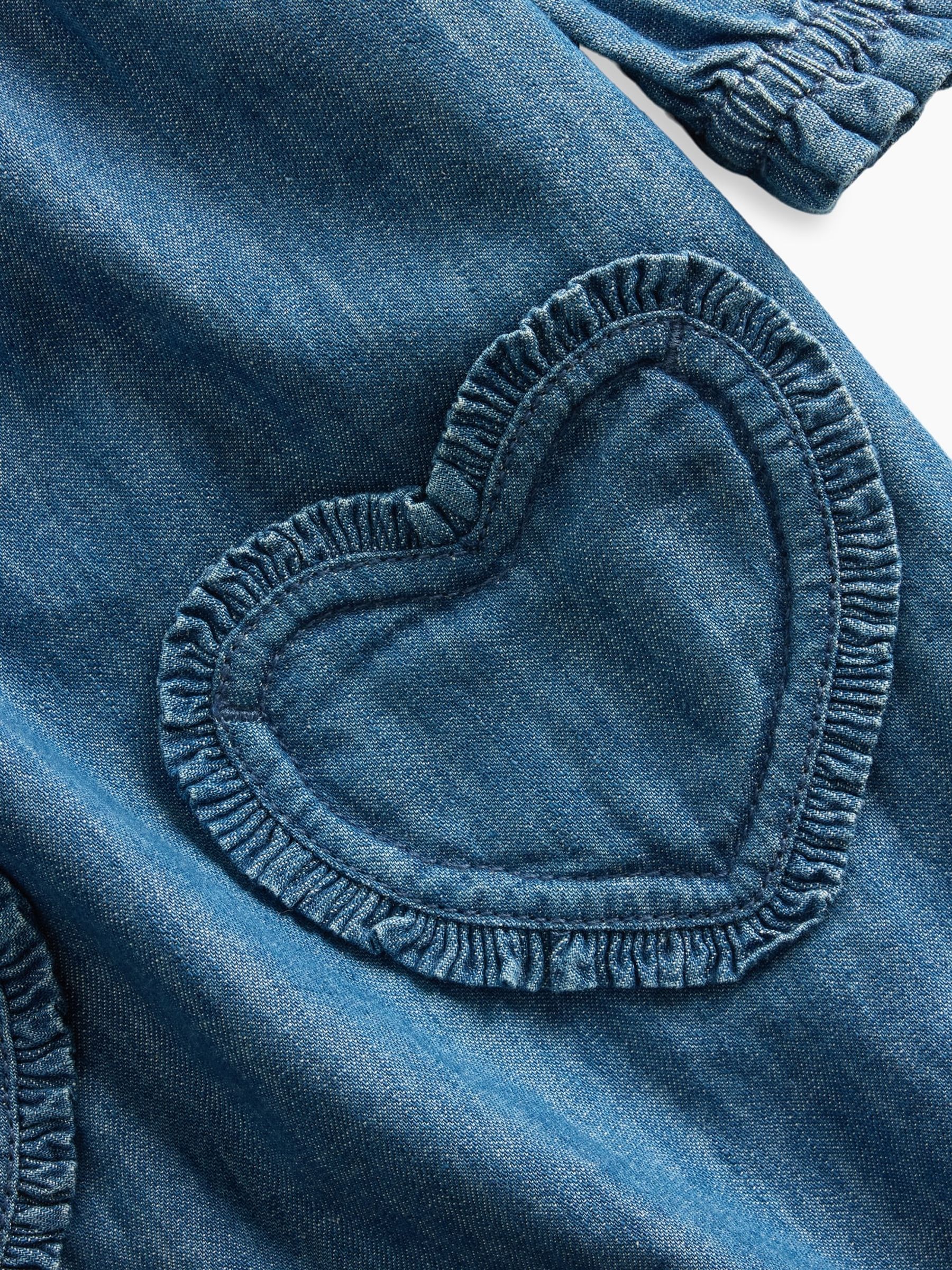 Dark Wash Denim Heart One-Piece - Image 3 of 3 Dark Wash Denim Heart One-Piece - Image 3 of 3