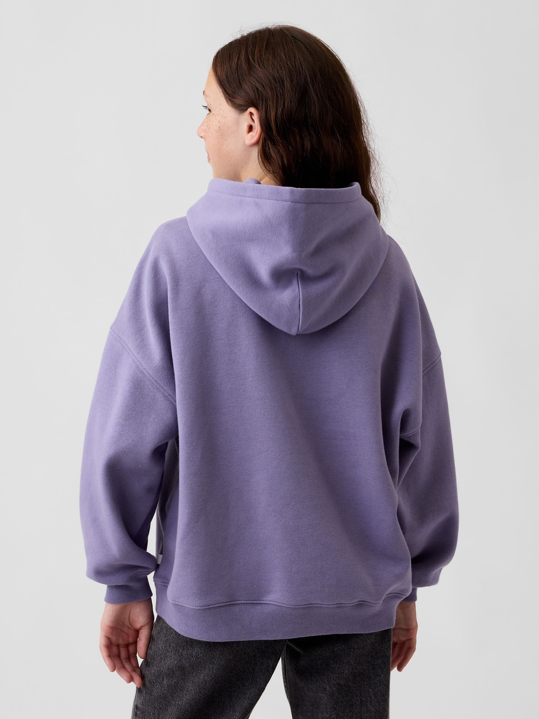 Purple Butterfly Vintage Soft Oversized Logo Hoodie - Image 2 of 5