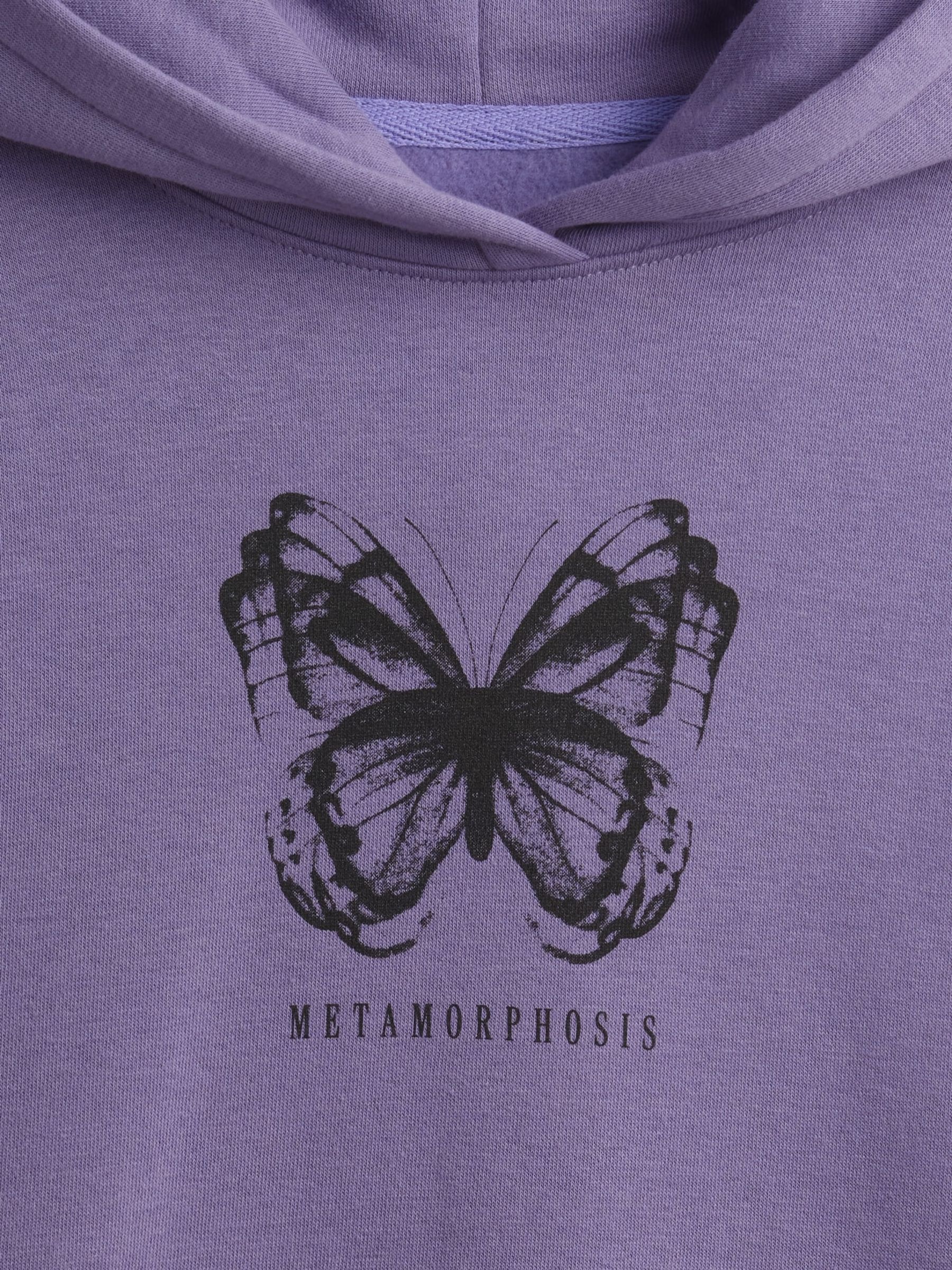 Purple Butterfly Vintage Soft Oversized Logo Hoodie - Image 4 of 5