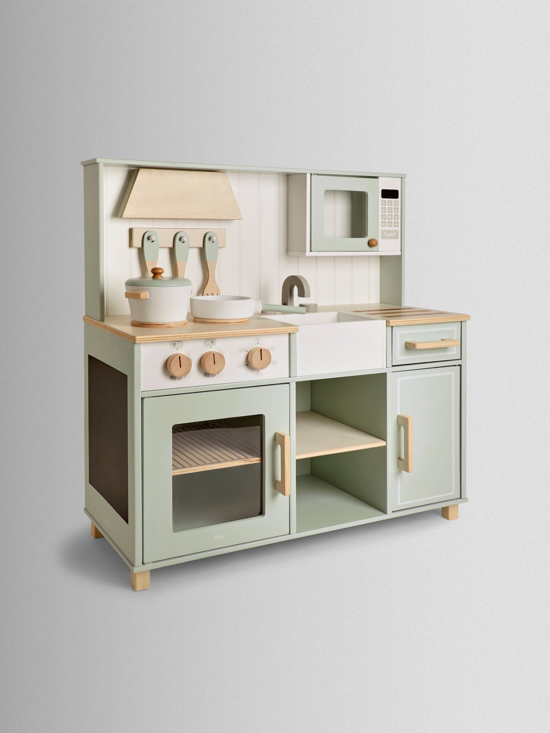 Wood Play Kitchen Wooden Toy Kitchen Sorbier White ✔️Petite Amélie