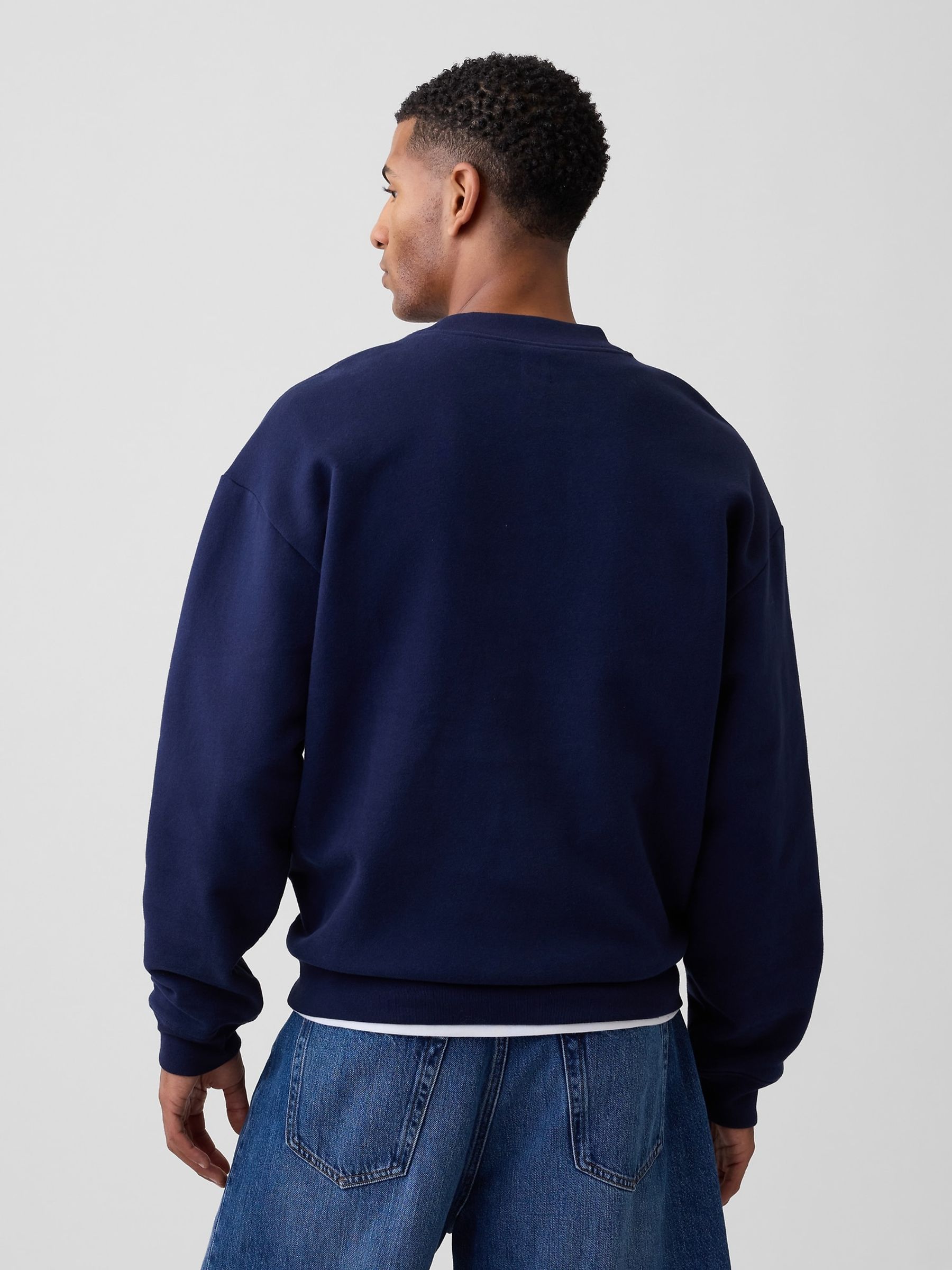 Blue Relaxed Mini-Logo Sweatshirt - Image 2 of 4