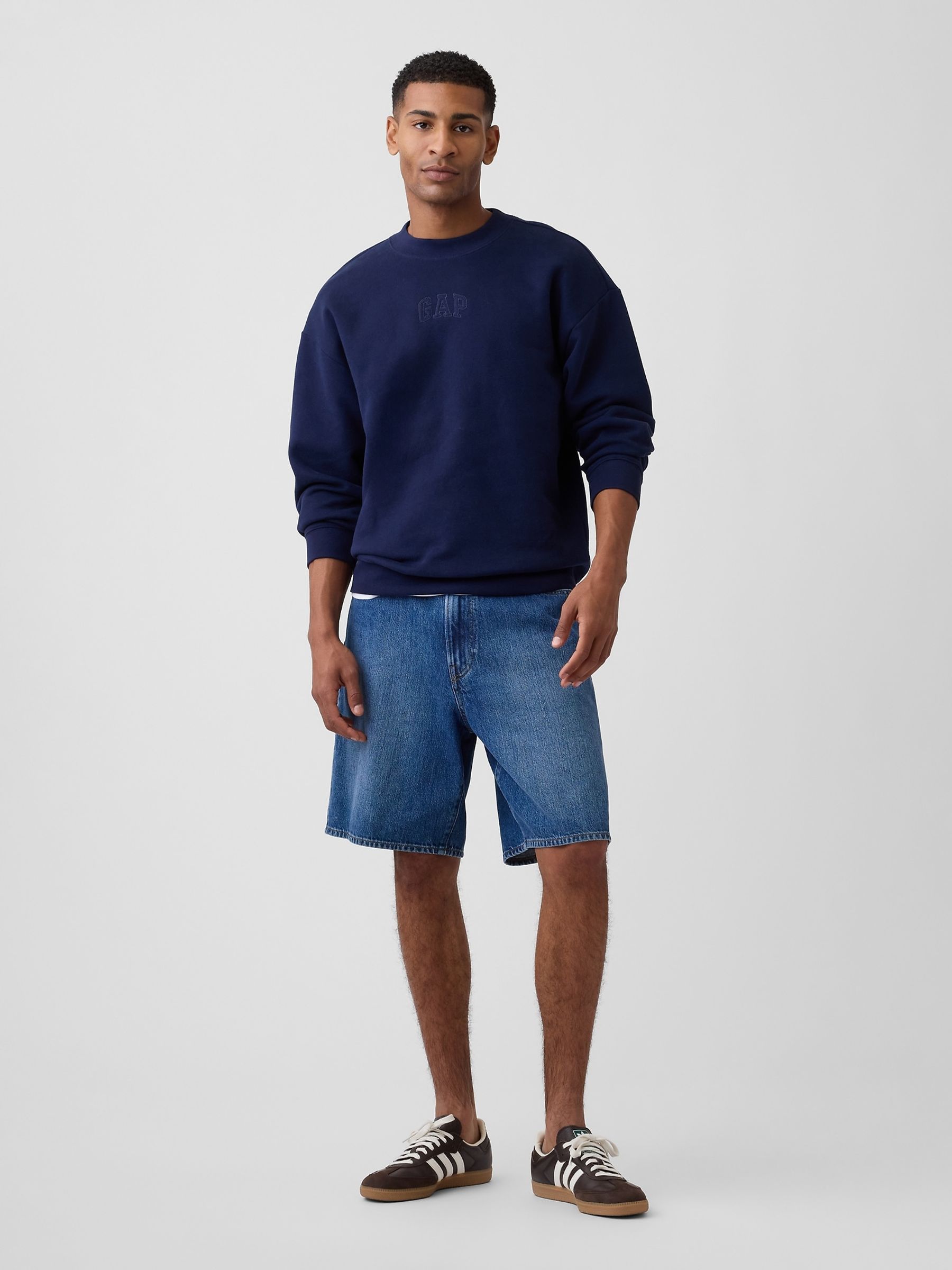 Blue Relaxed Mini-Logo Sweatshirt - Image 3 of 4