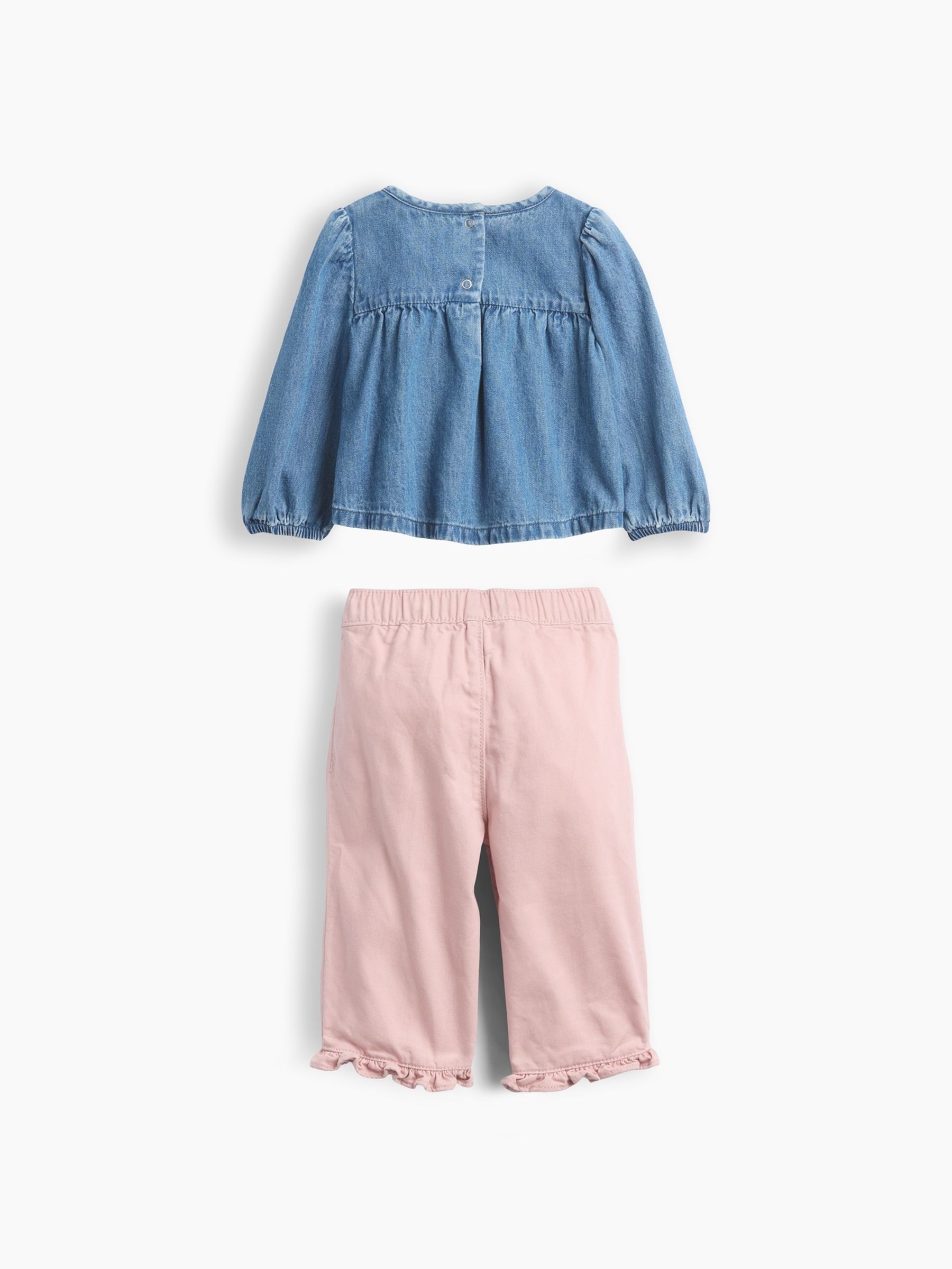 Medium Wash/Pink Denim Outfit Set - Image 2 of 3 Medium Wash/Pink Denim Outfit Set - Image 2 of 3