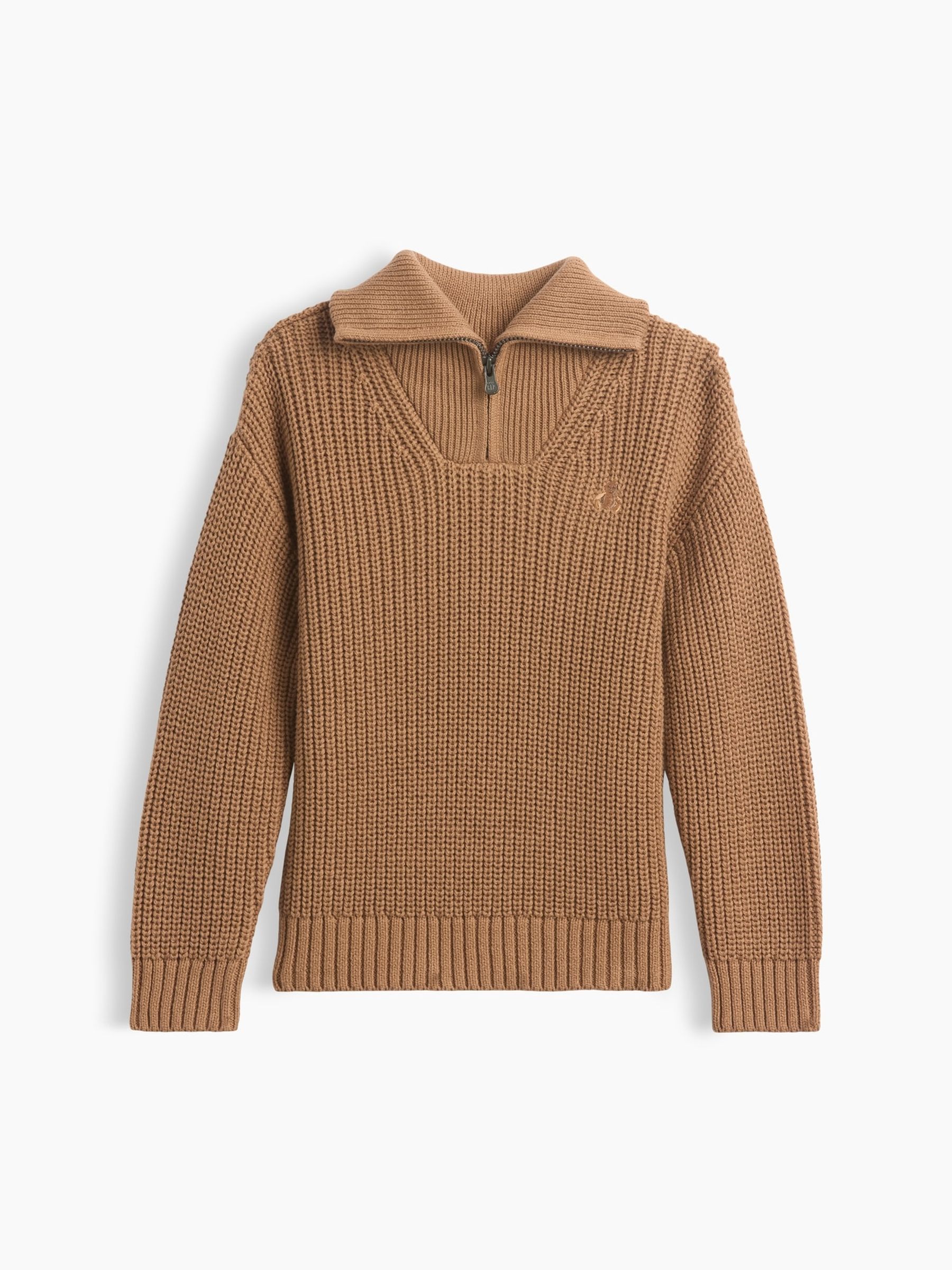 Brown Quarter-Zip Jumper - Image 1 of 2
