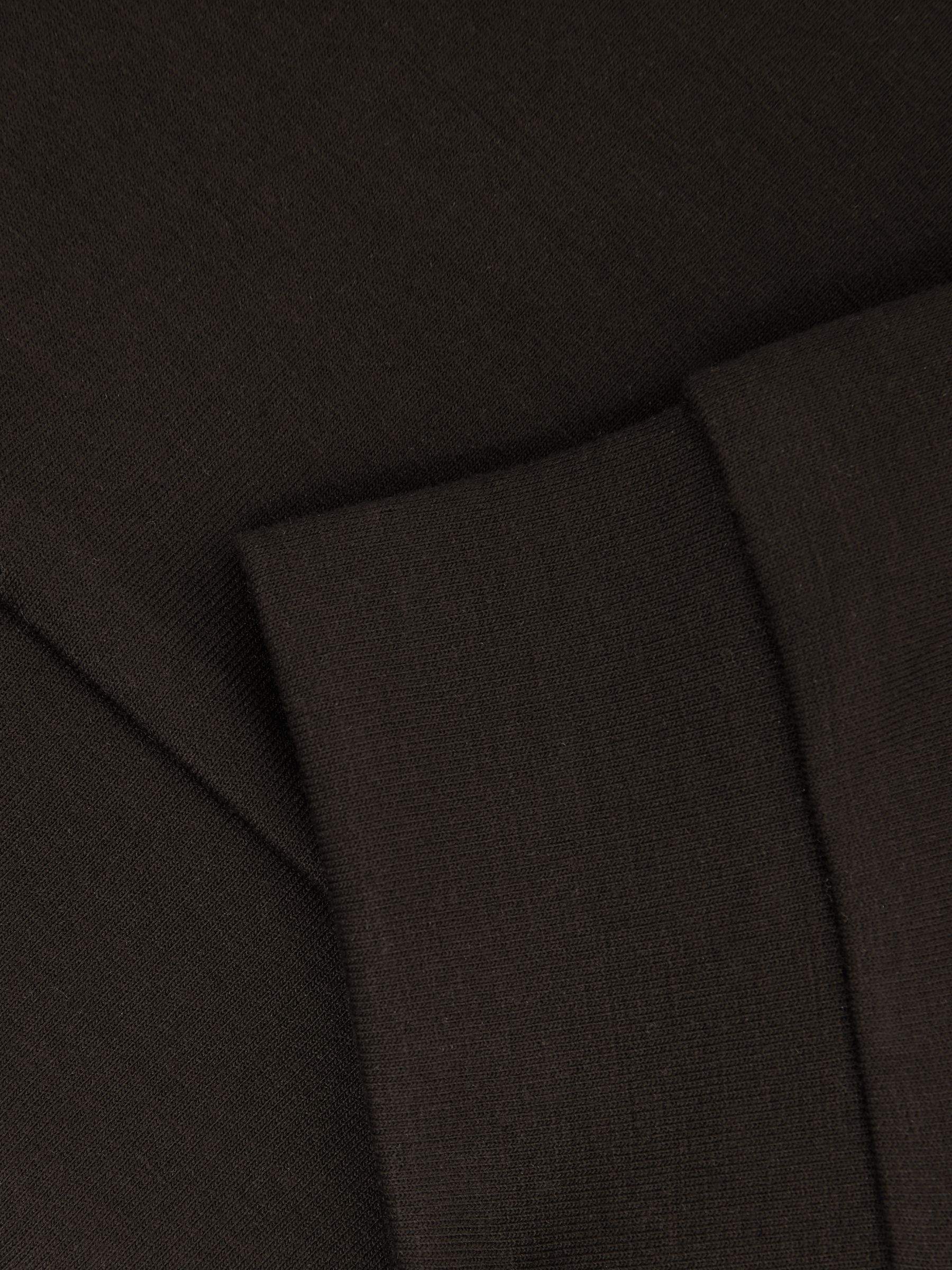 9-14 yrs Interlock Jersey Hoodie in Chocolate Brown - Image 4 of 4