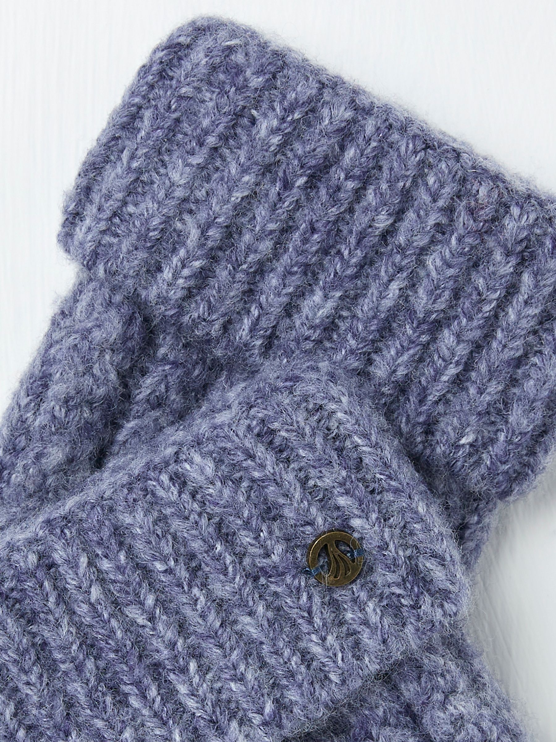 Blue Cable Knit Gloves - Image 2 of 2