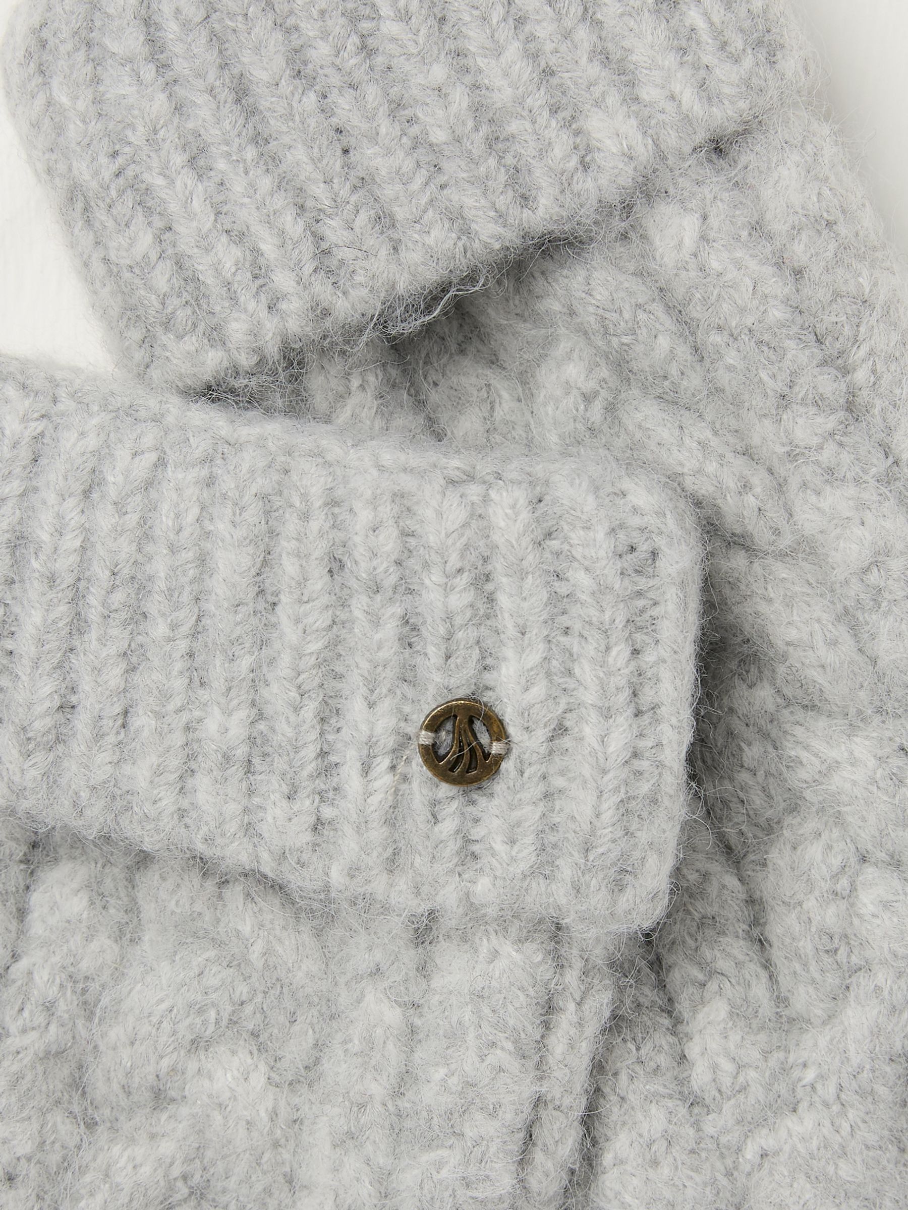 Grey Cable Knit Gloves - Image 2 of 2