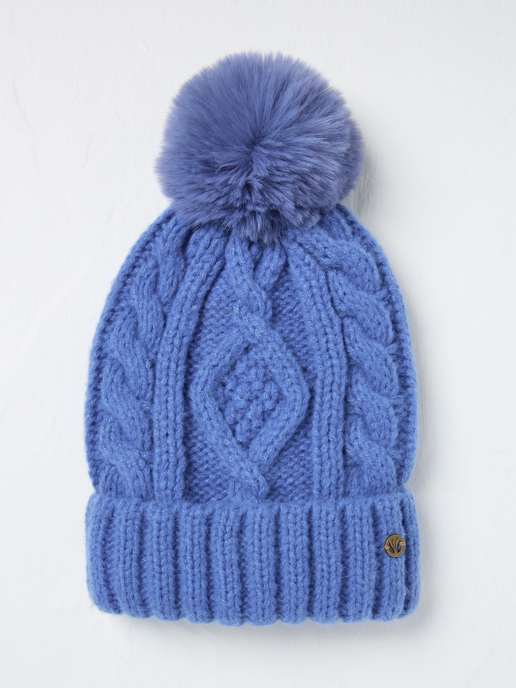 Blue Billie Cable Bobble Hat - Image 3 of 4