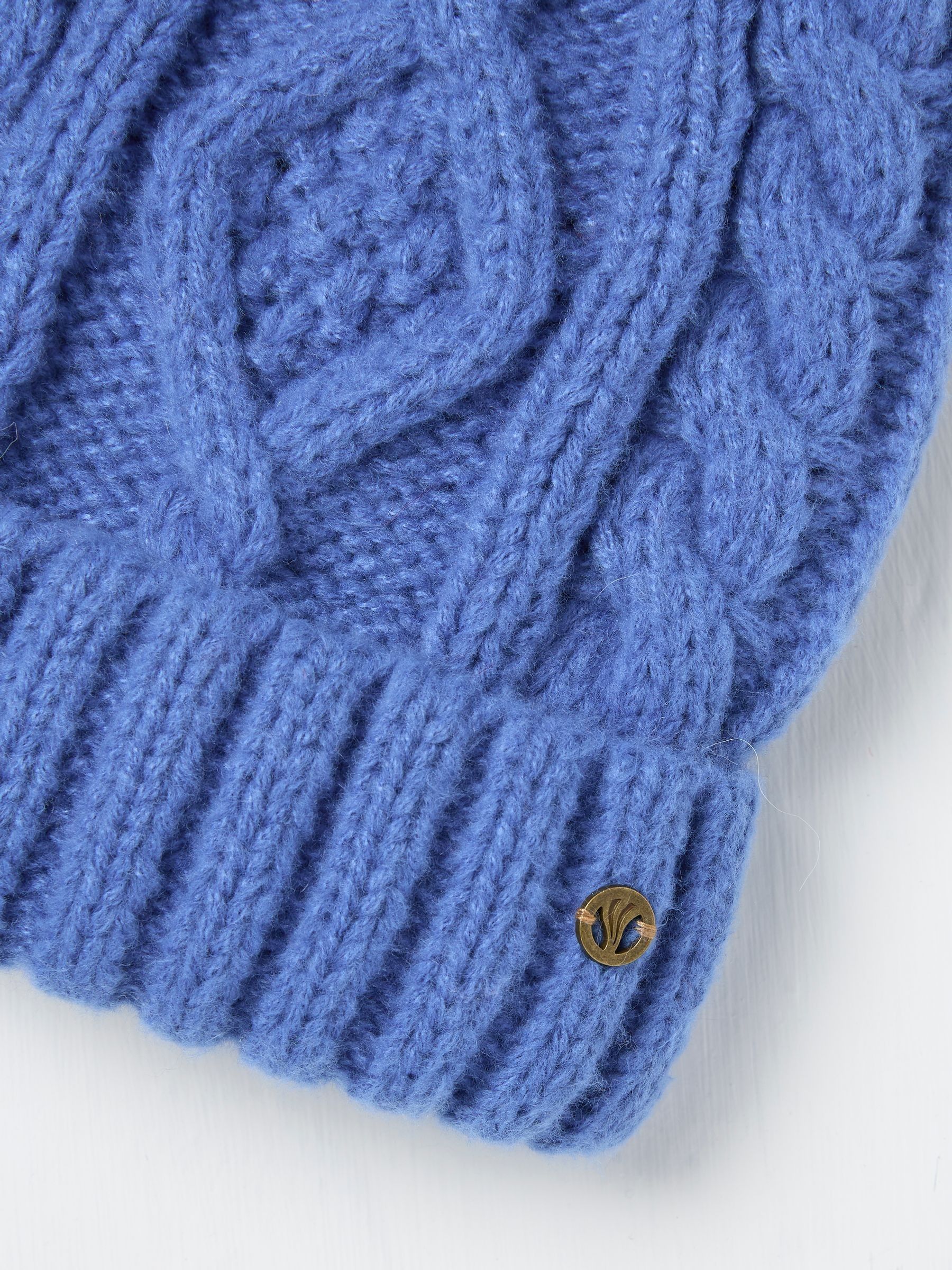 Blue Billie Cable Bobble Hat - Image 4 of 4