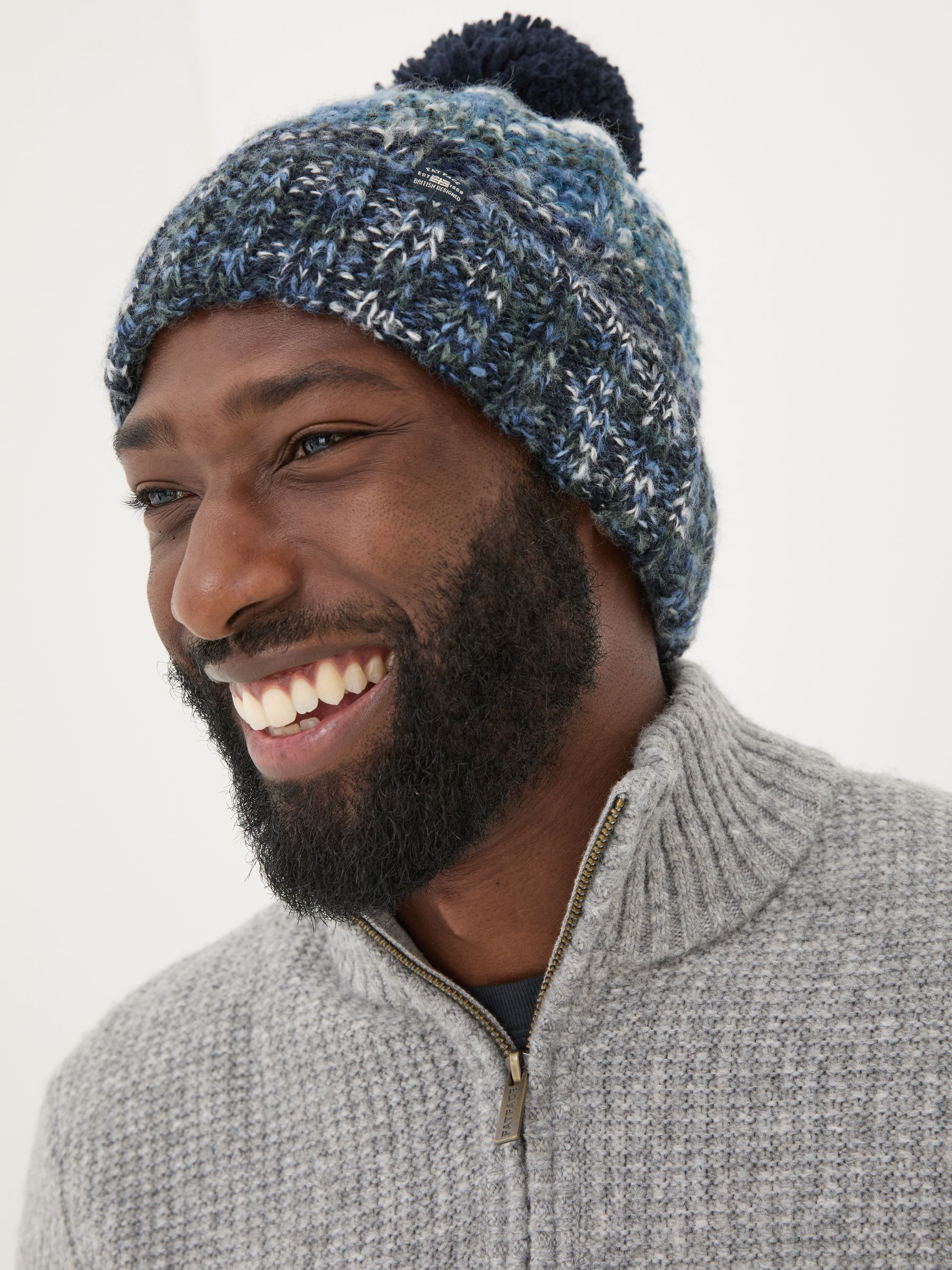 Navy Truro Bobble Hat - Image 3 of 4