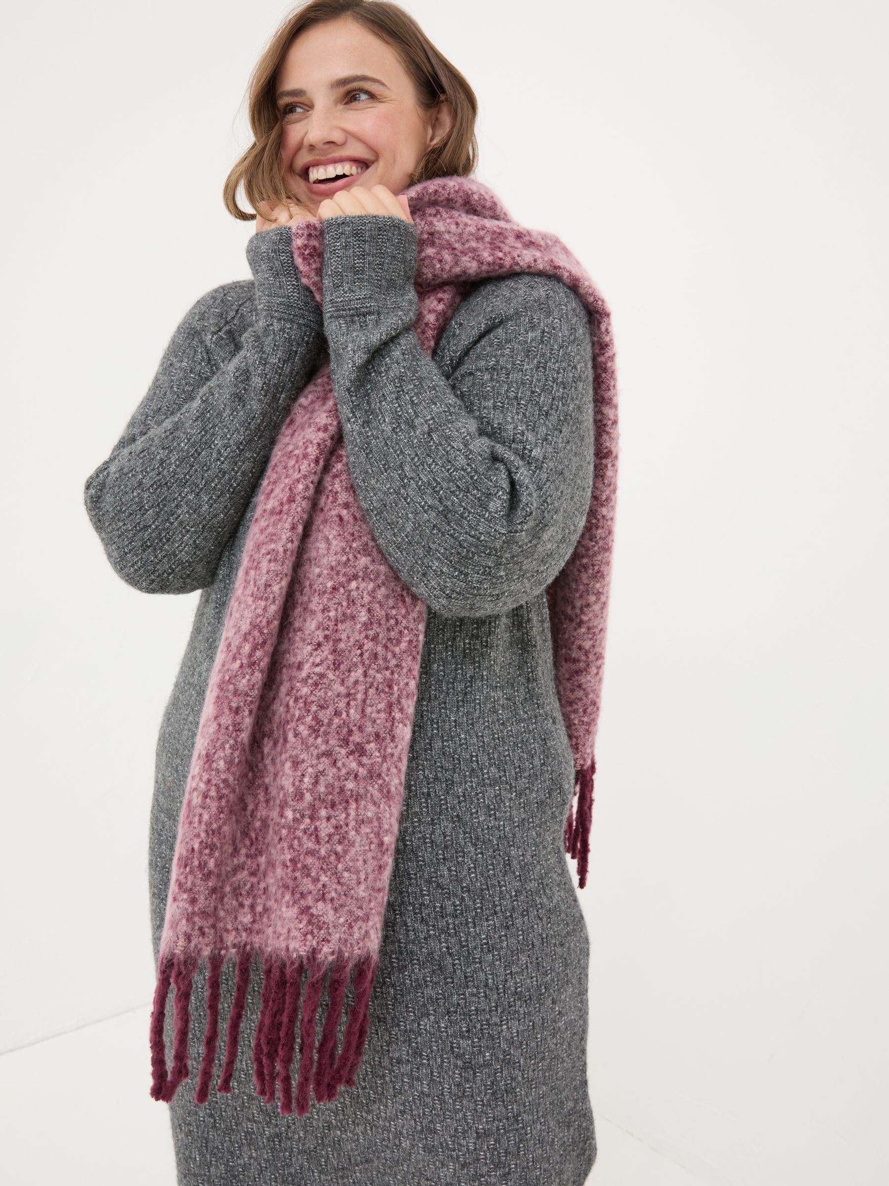 Pink Boucle Scarf - Image 2 of 3
