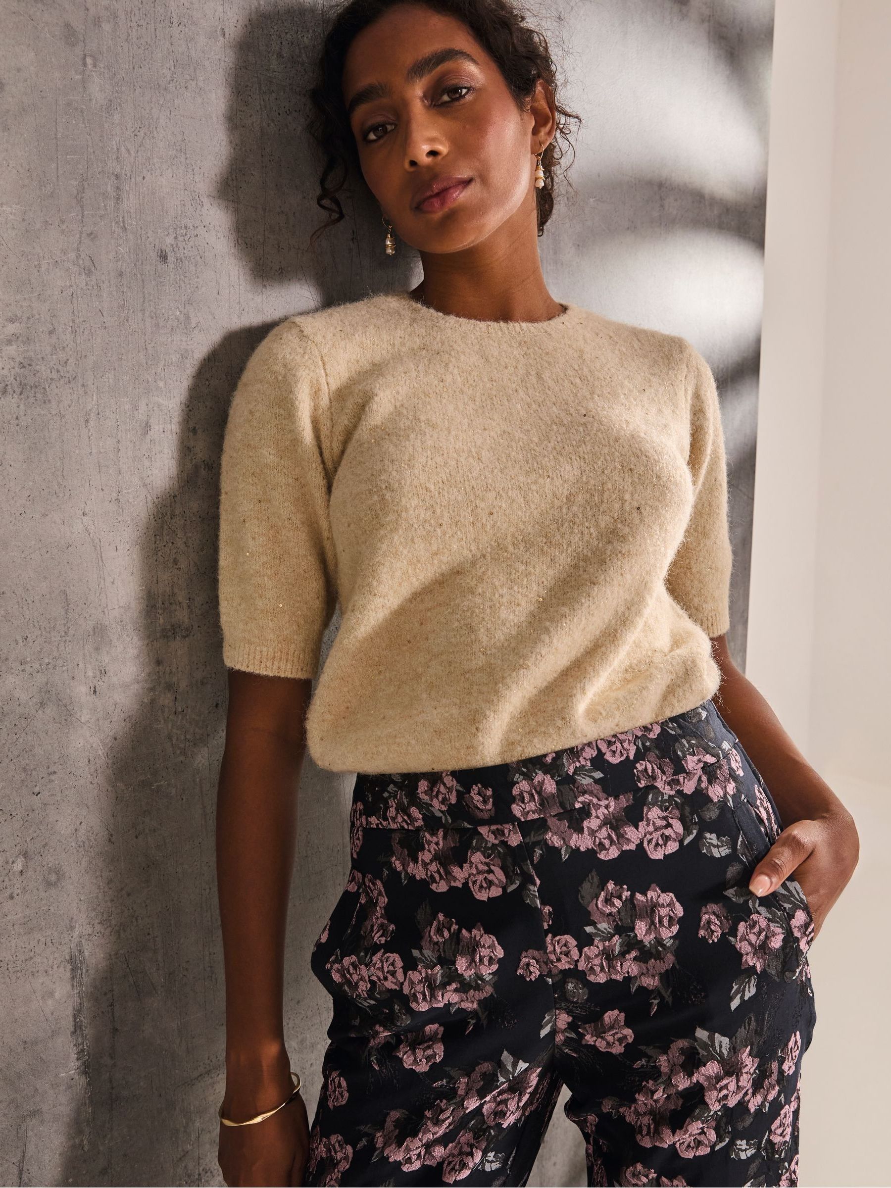 Gold Clemence Knitted Top - Image 1 of 6