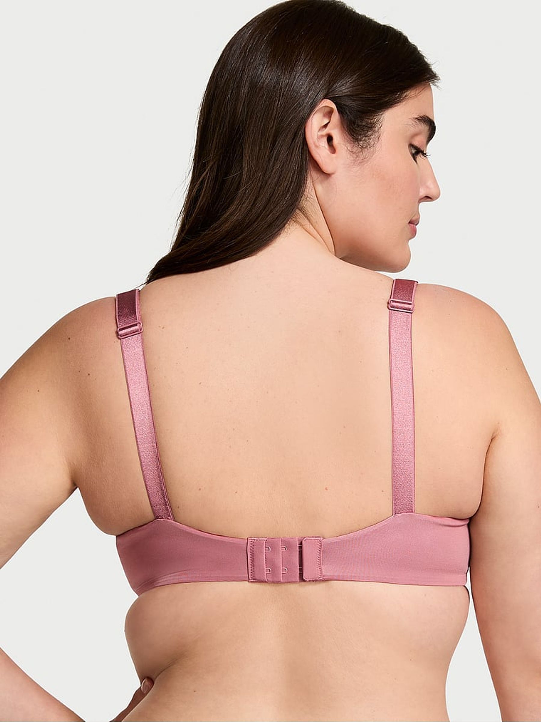 Vintage Rose Pink Push Up Shine Strap Bra - Image 2 of 3