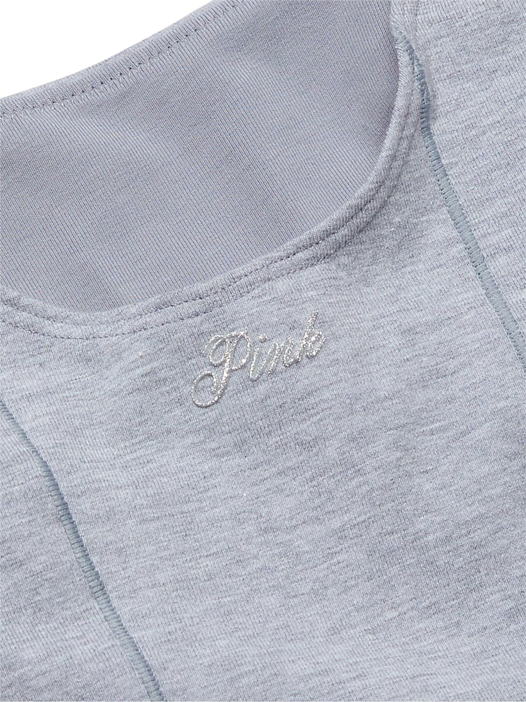 Grey Heather Cotton Scoop Sports Bra Top - Image 4 of 4