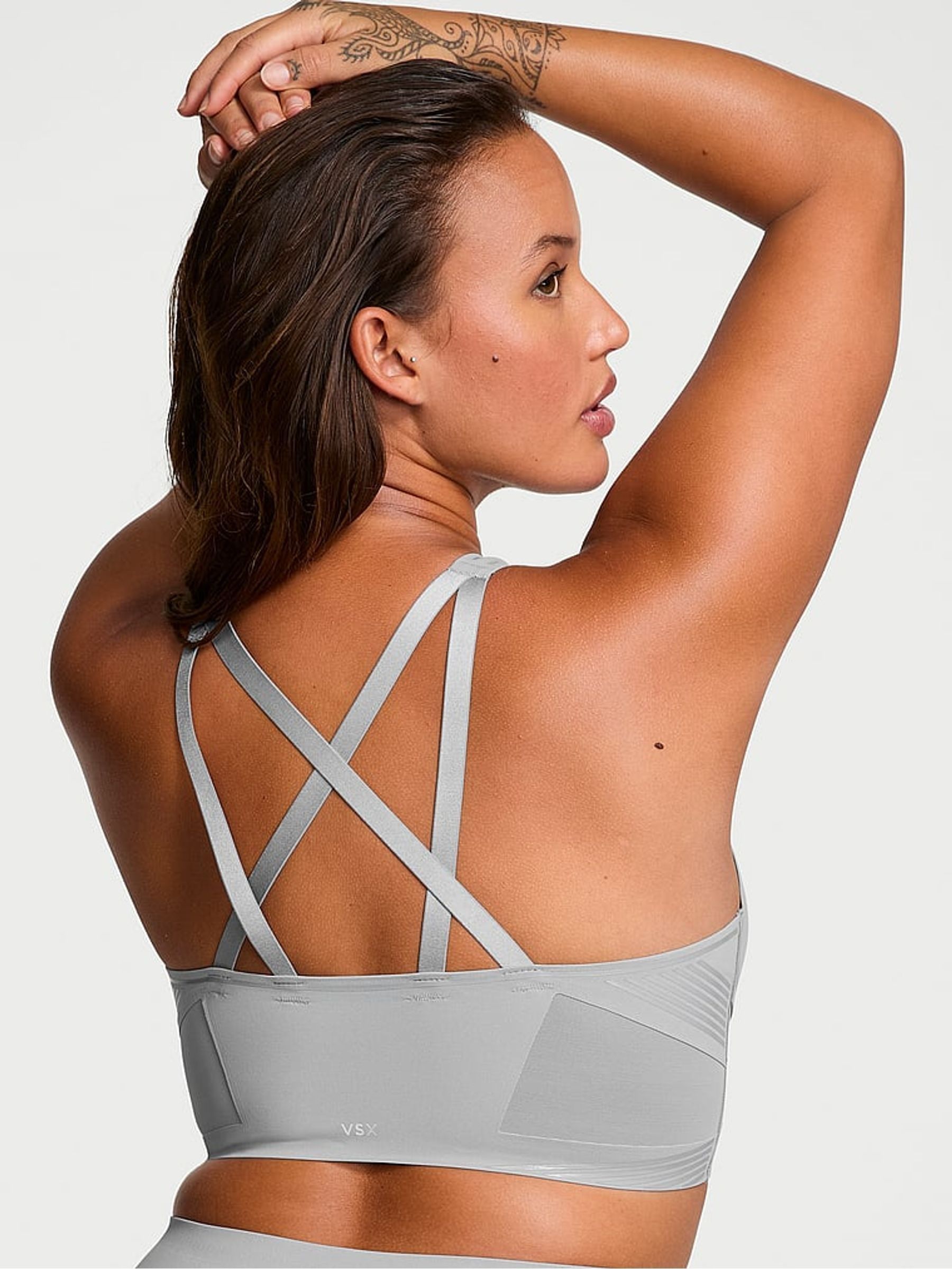Starstruck Grey Plunge Elevate™ Contour Low Support Sports Bra - Image 2 of 3