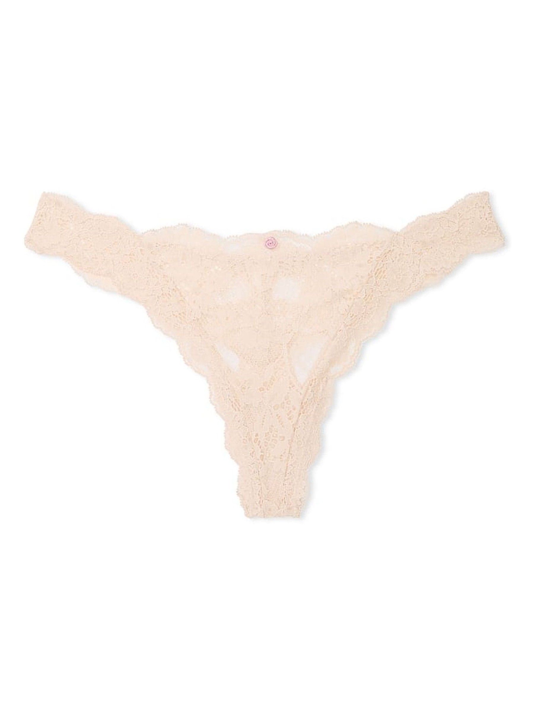 Marzipan Nude Thong Lace Knickers - Image 3 of 3