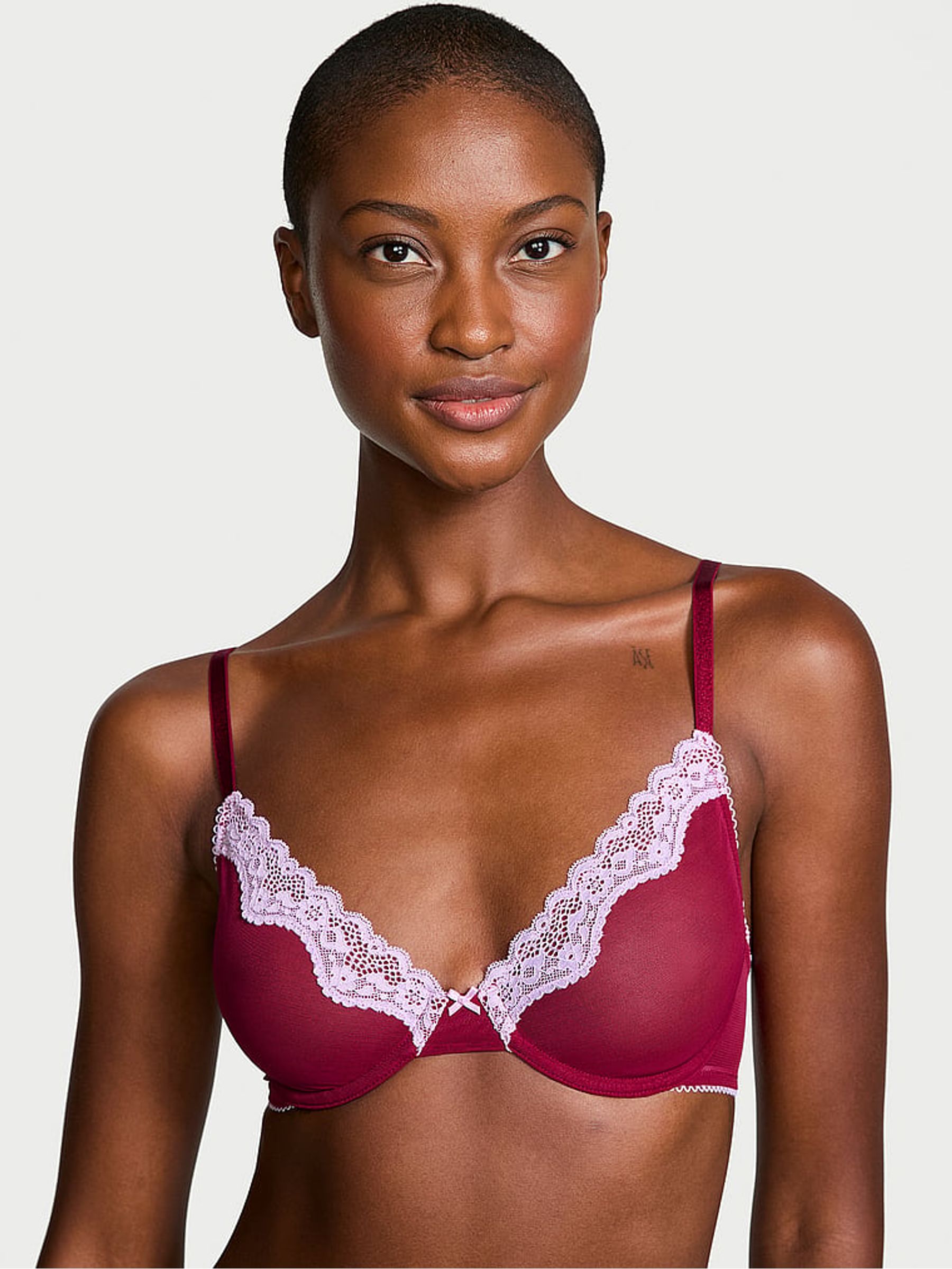 Campari Red Unlined Demi Bra - Image 1 of 3