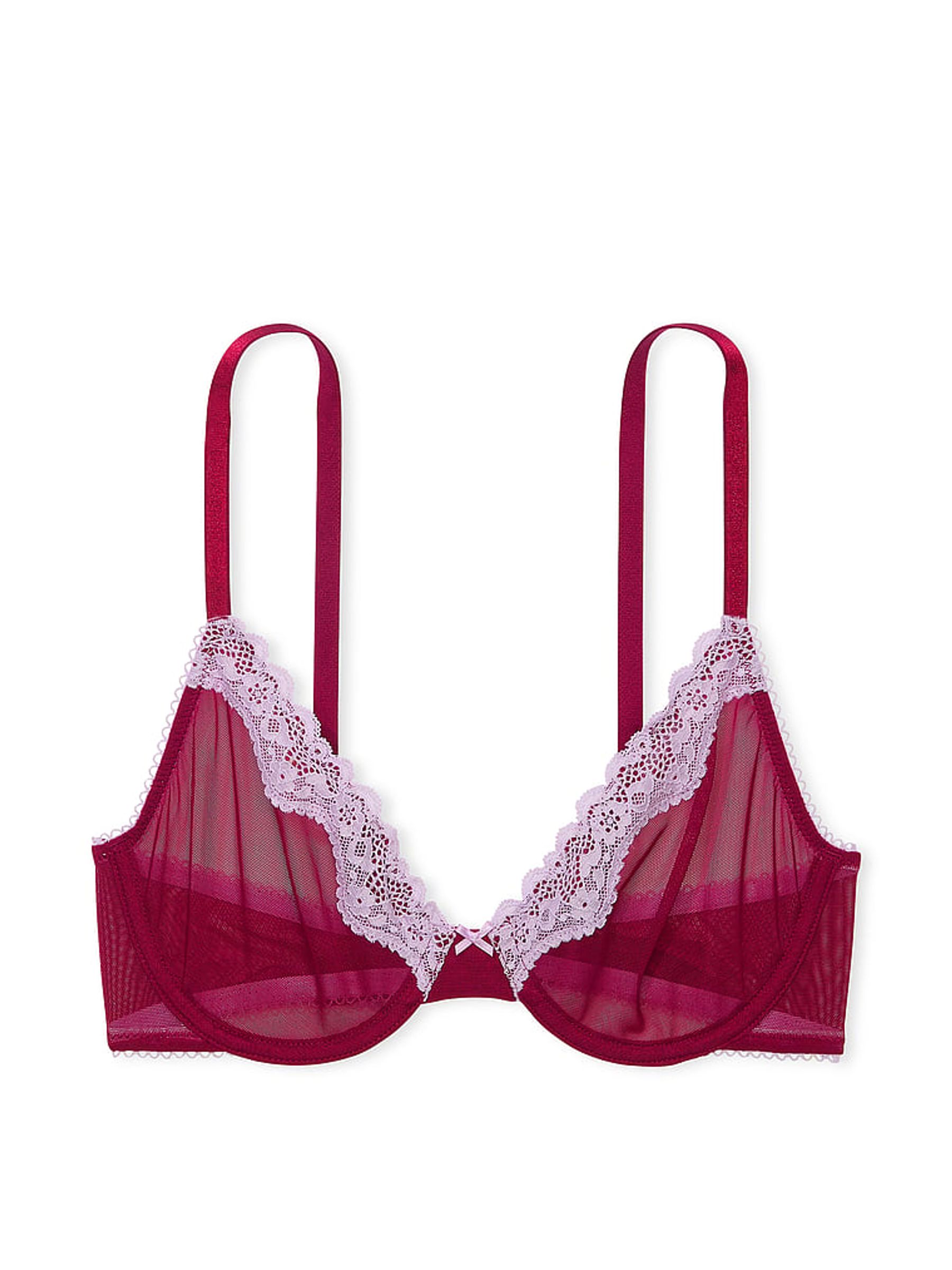 Campari Red Unlined Demi Bra - Image 3 of 3
