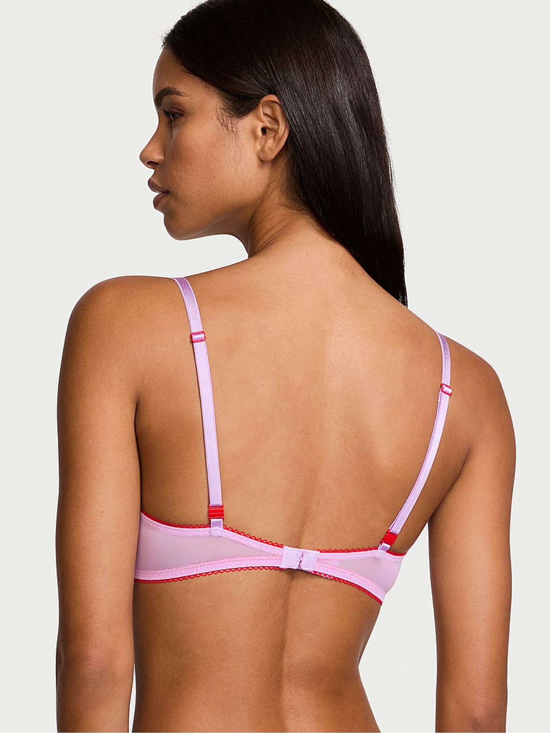 Silky Lilac Purple Unlined Demi Bra - Image 2 of 3