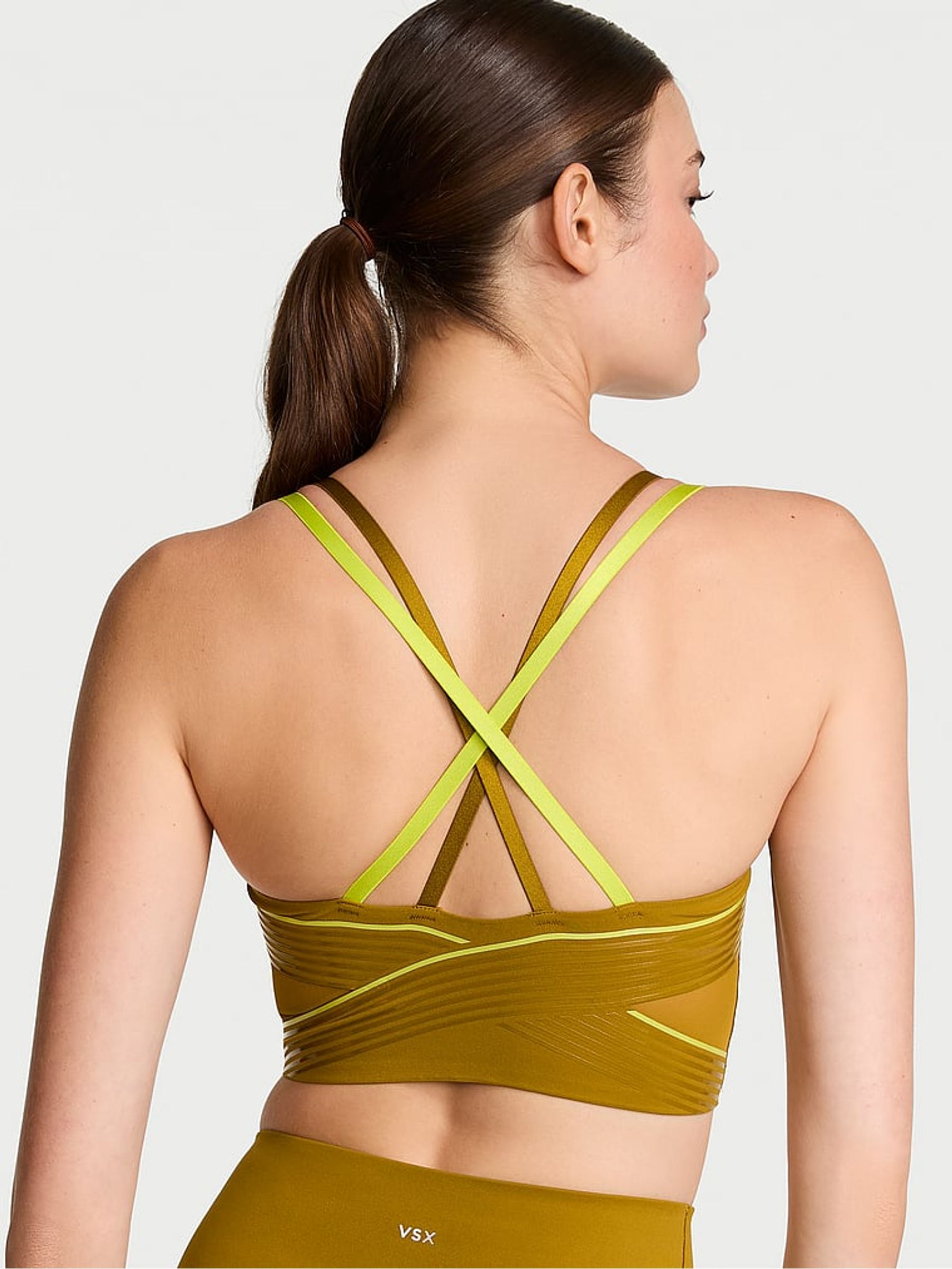 Fern Green Longline VSX Elevate™ Contour Low Impact Sports Bra - Image 2 of 3