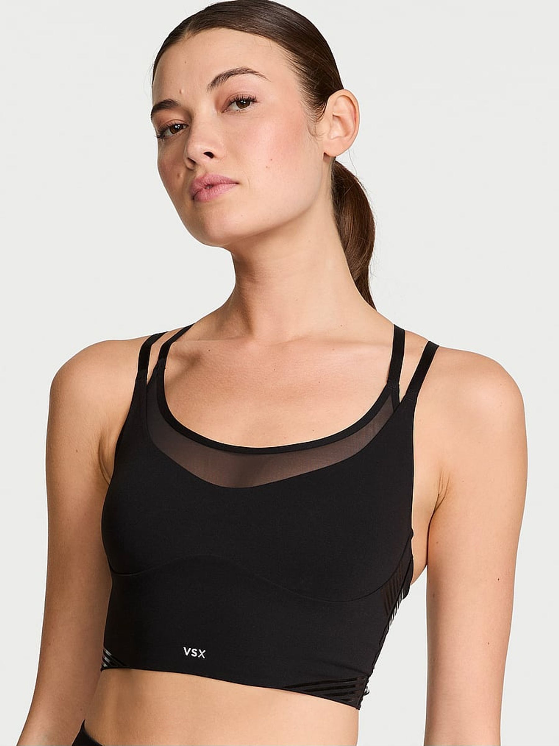 Black Longline Elevate™ Contour Low Support Sports Bra - Image 1 of 3