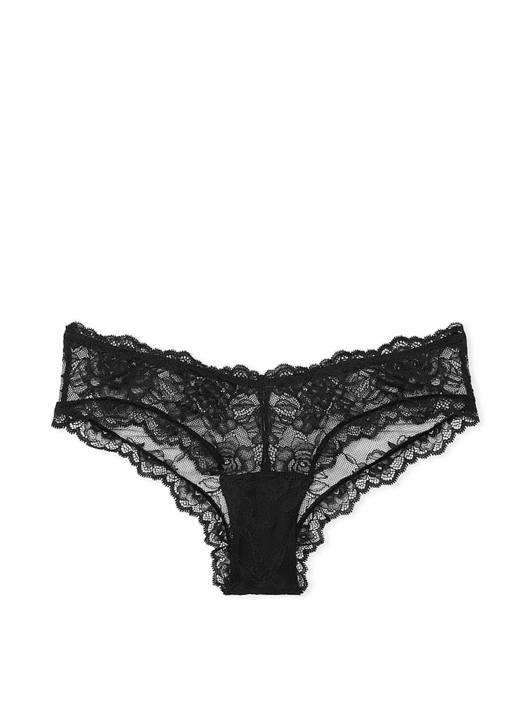 Black Cheeky Rose Lace Knickers - Image 3 of 3