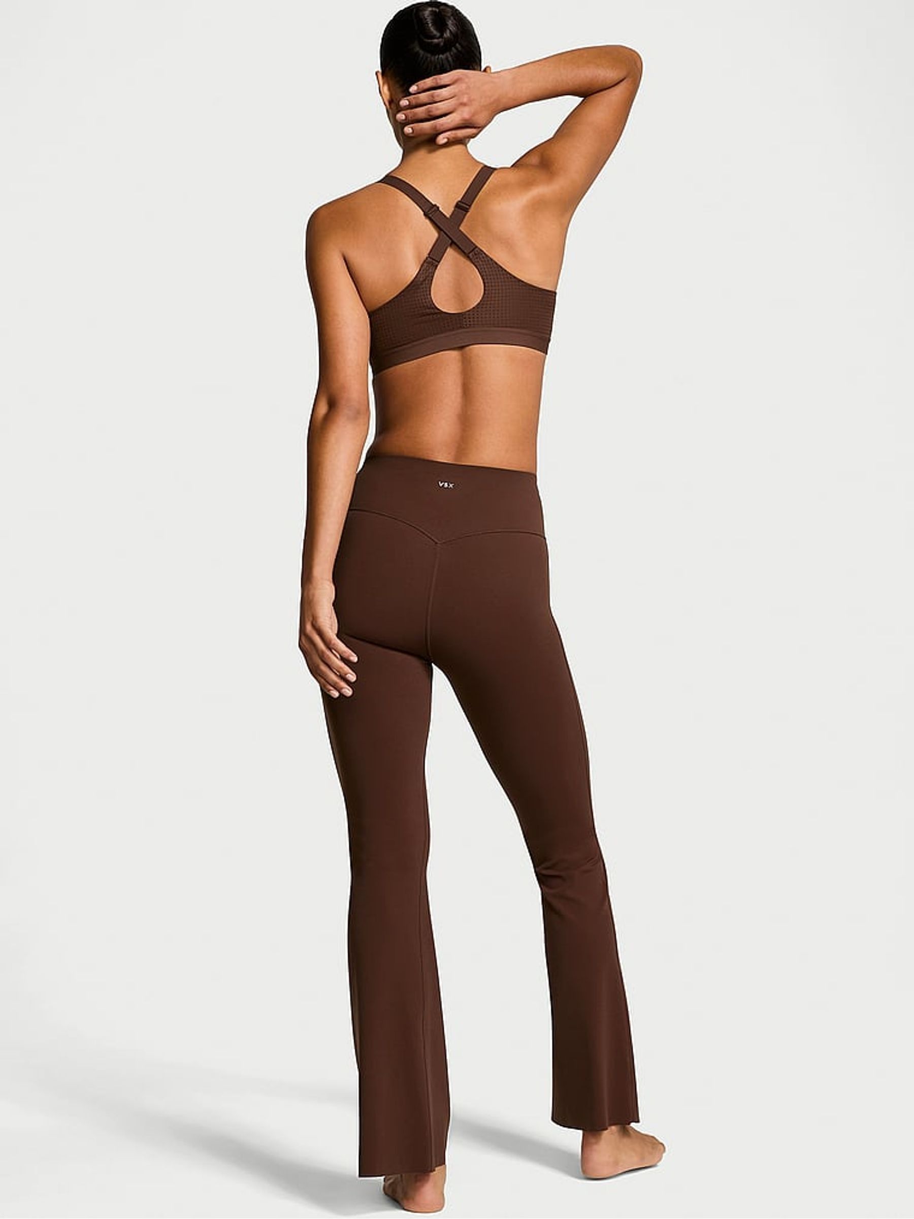 Burgundy Brown Elevate™ Stretch Flare Leggings - Image 2 of 3