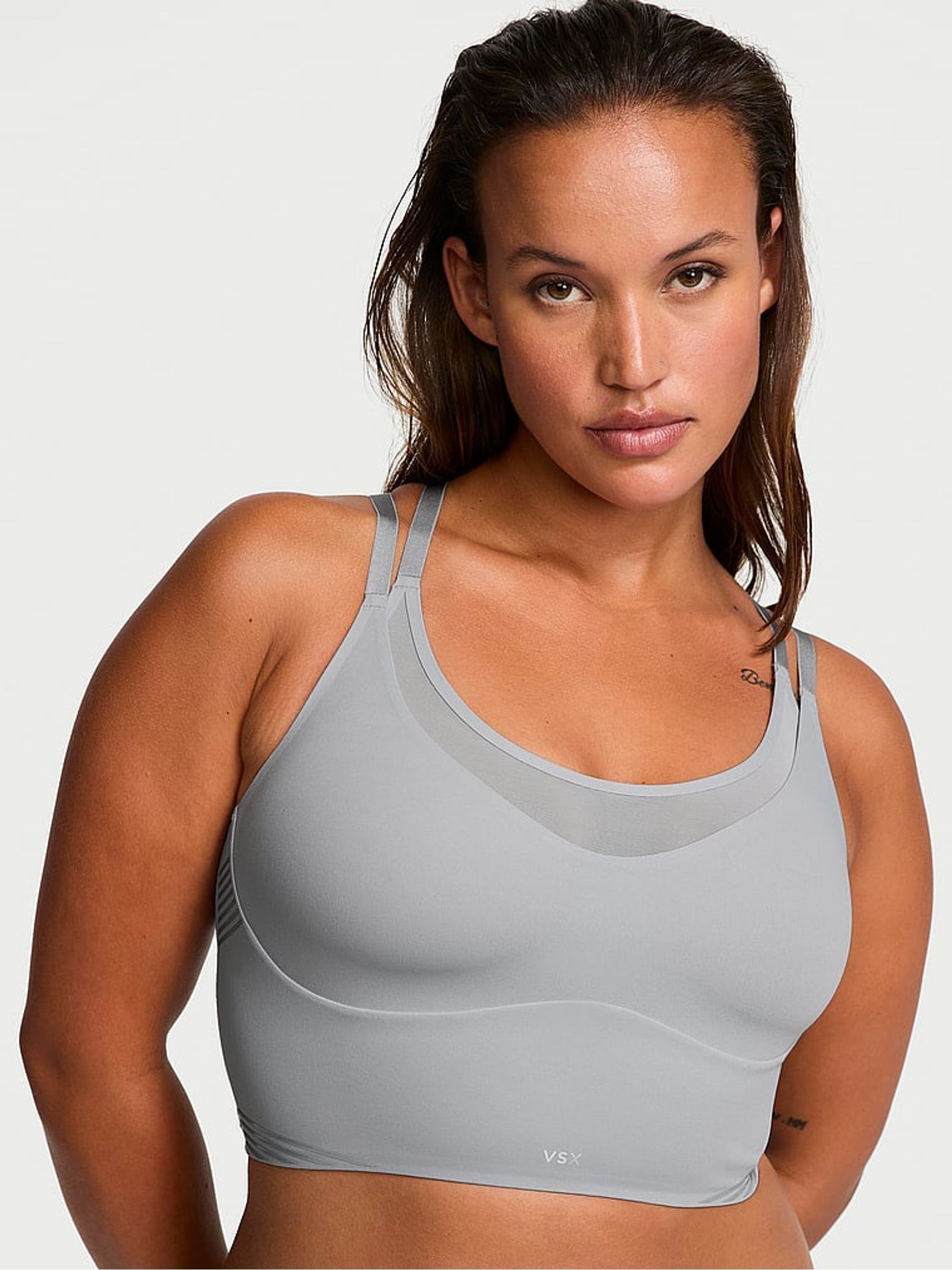 Starstruck Grey Longline Elevate™ Contour Low Support Sports Bra - Image 1 of 3