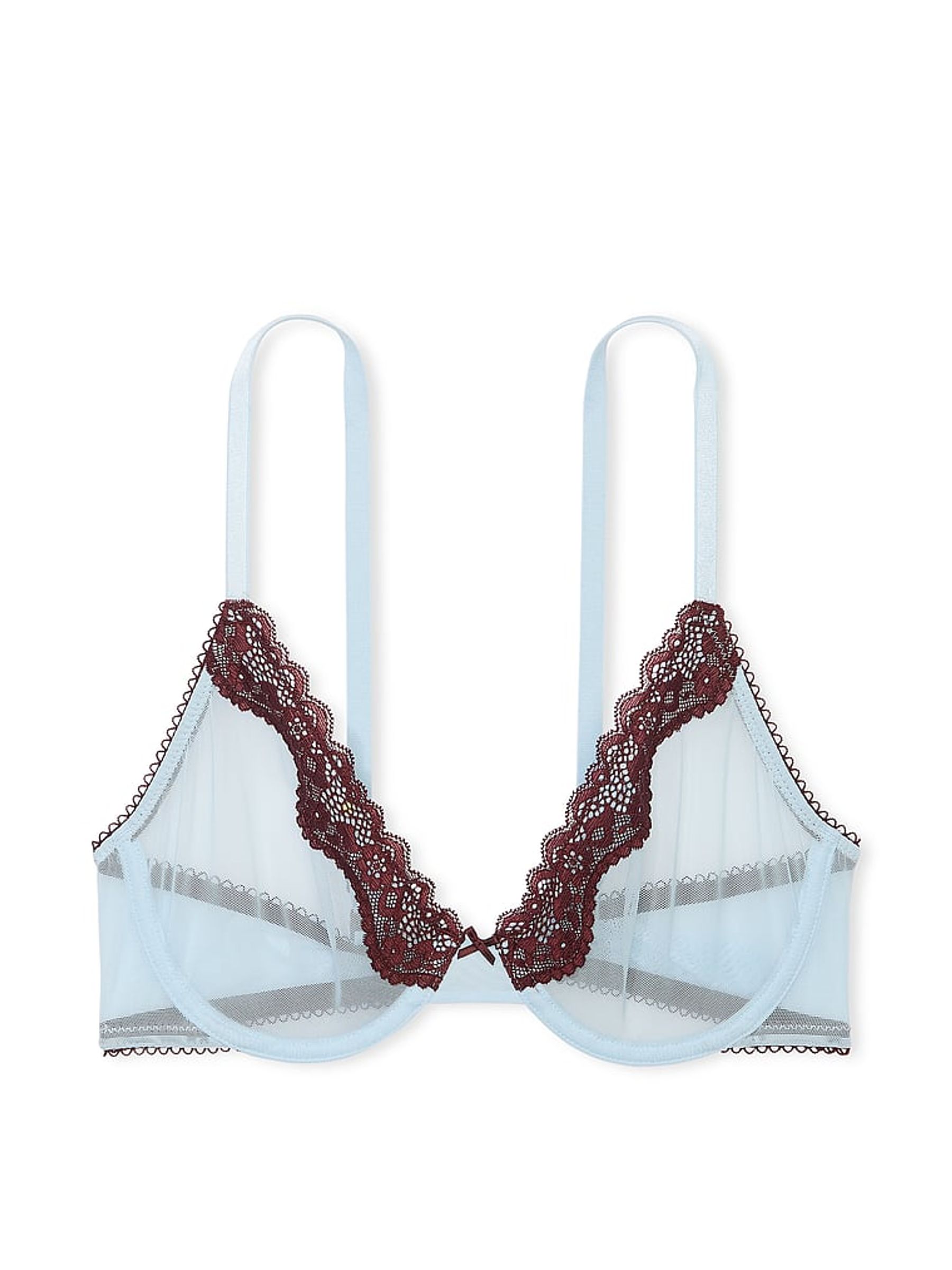 Light Blue Unlined Demi Bra - Image 3 of 3