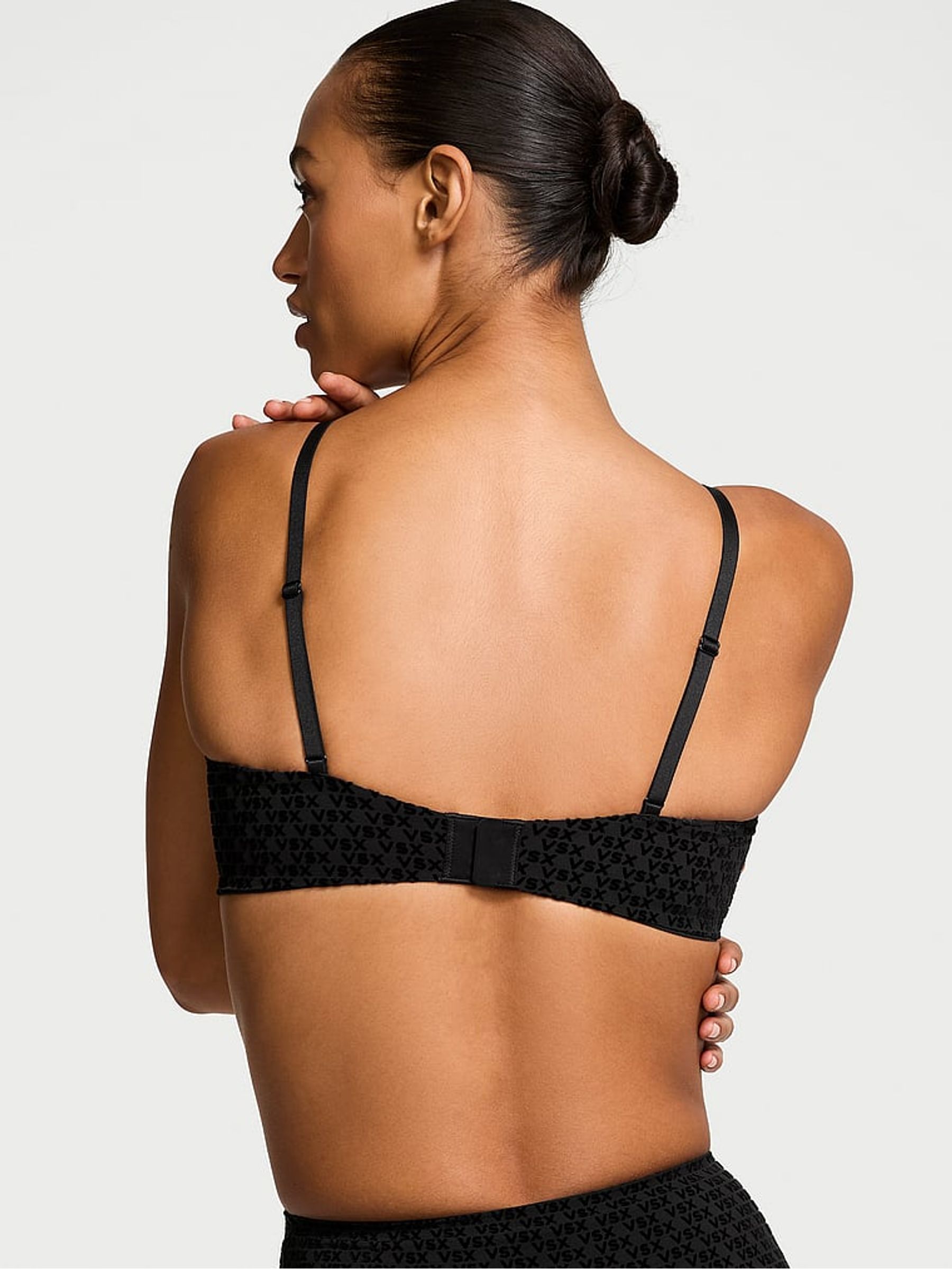 Black Balcony Elevate™ Logo Mesh Low Support Sports Bra - Image 2 of 3