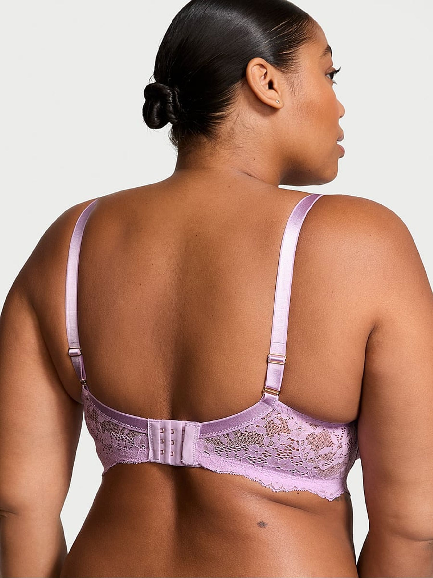 Lilac Purple Full Cup Support Lace Bra - Image 2 of 4
