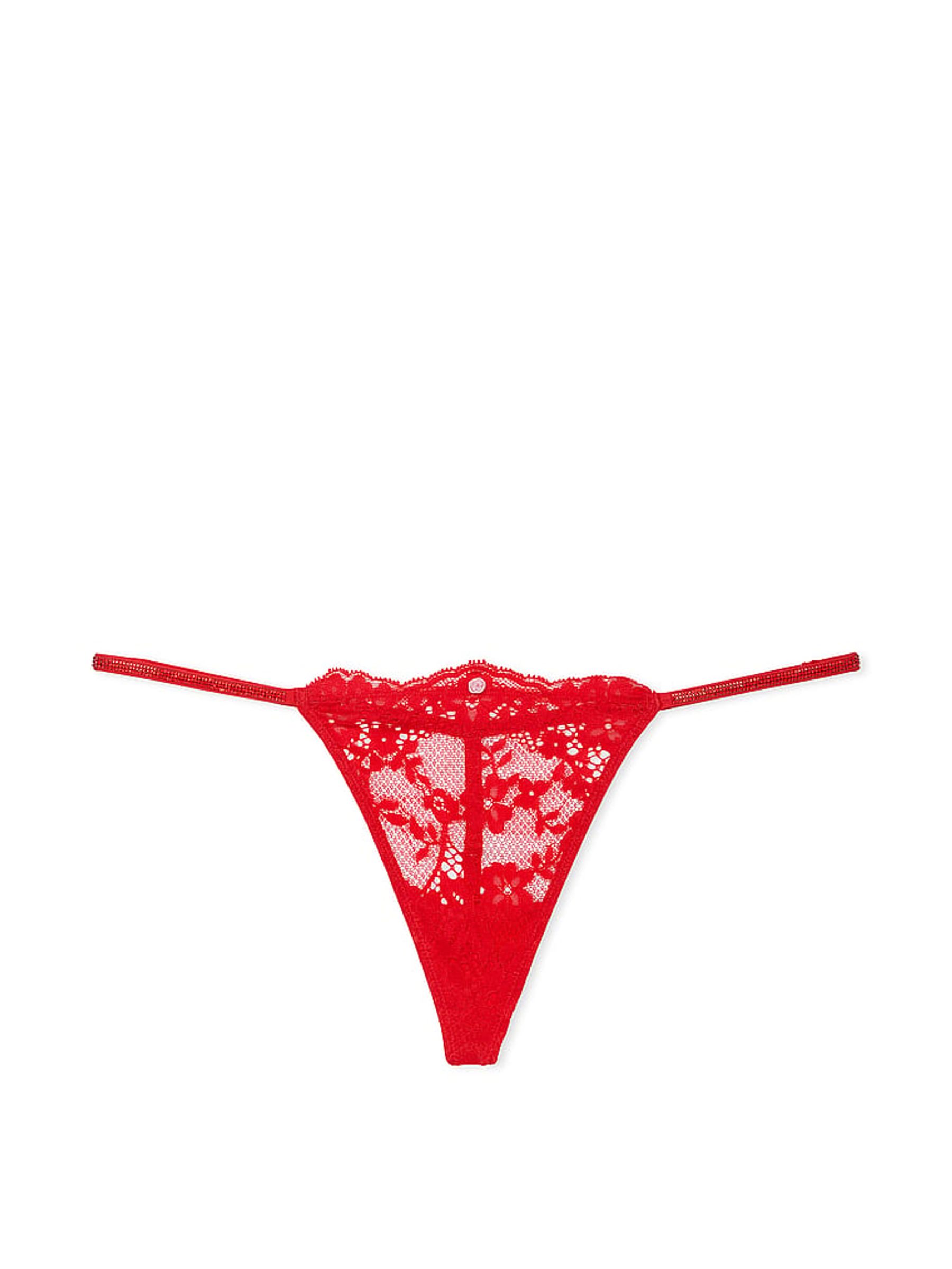 Vermillion Red G String Twinkle Strap Knickers - Image 3 of 3