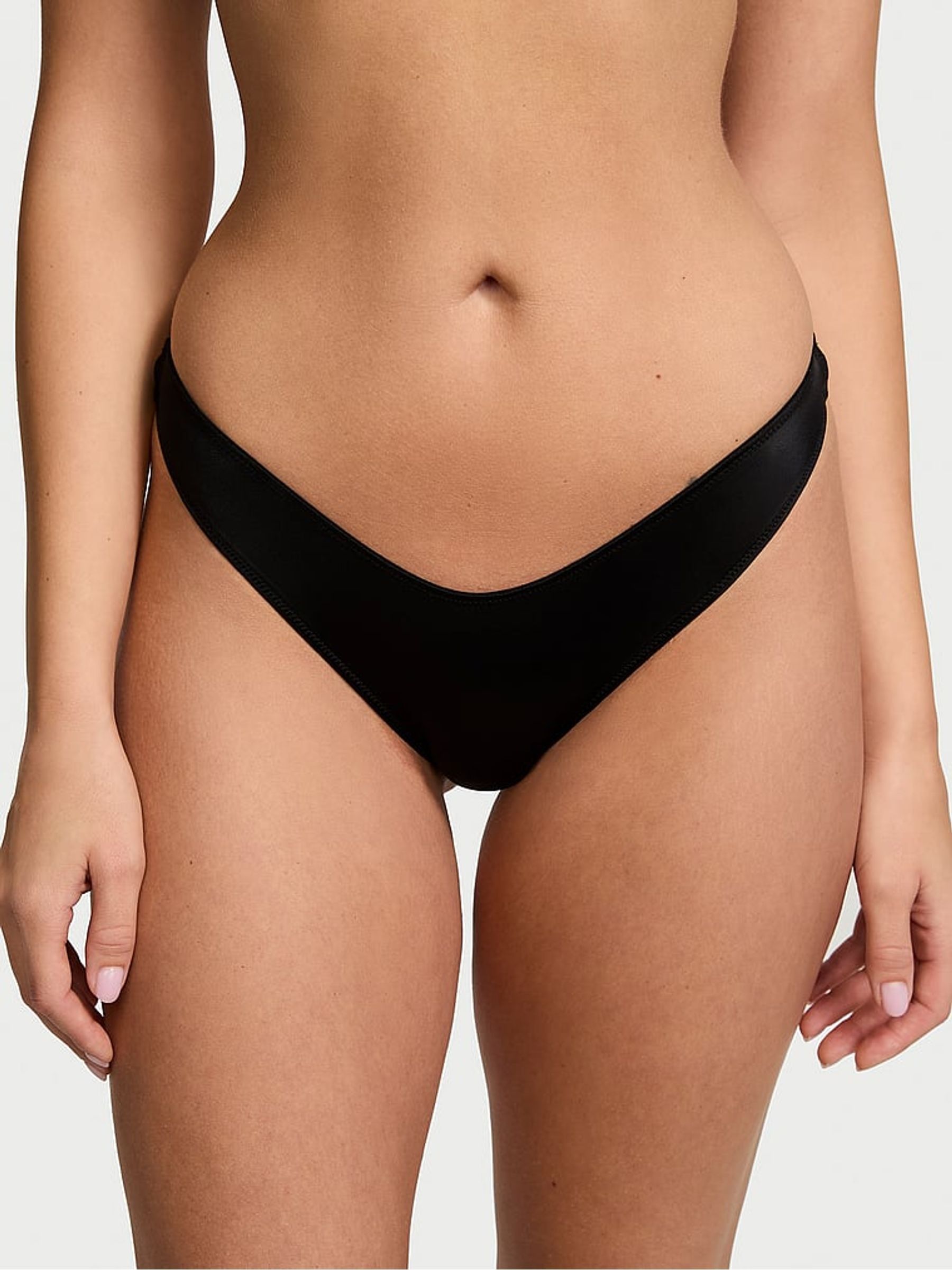 Black Star Hardware Thong Open Back Knickers - Image 1 of 4