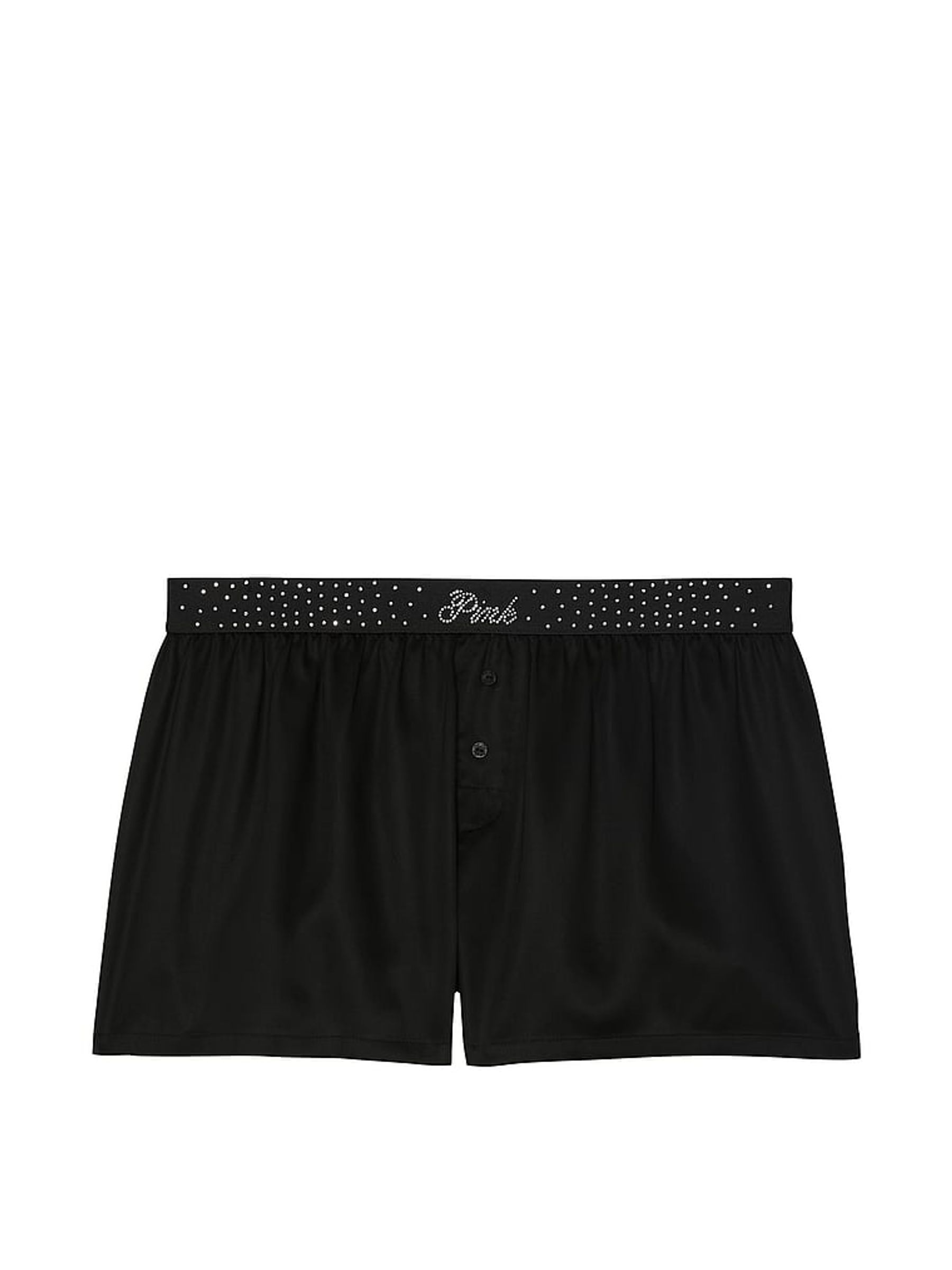 Black Diamante Pyjama Shorts - Image 3 of 3