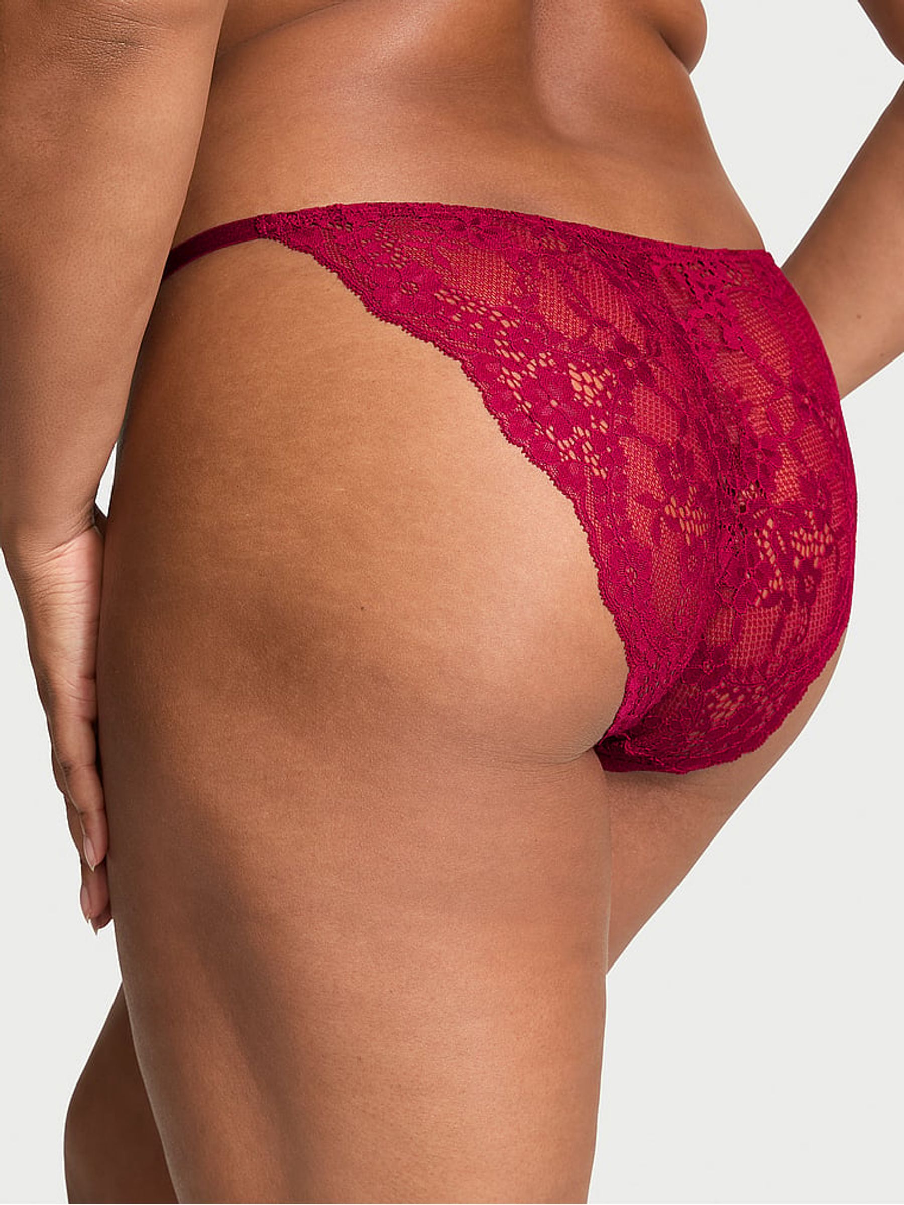 Campari Red Bikini Lace Knickers - Image 2 of 3