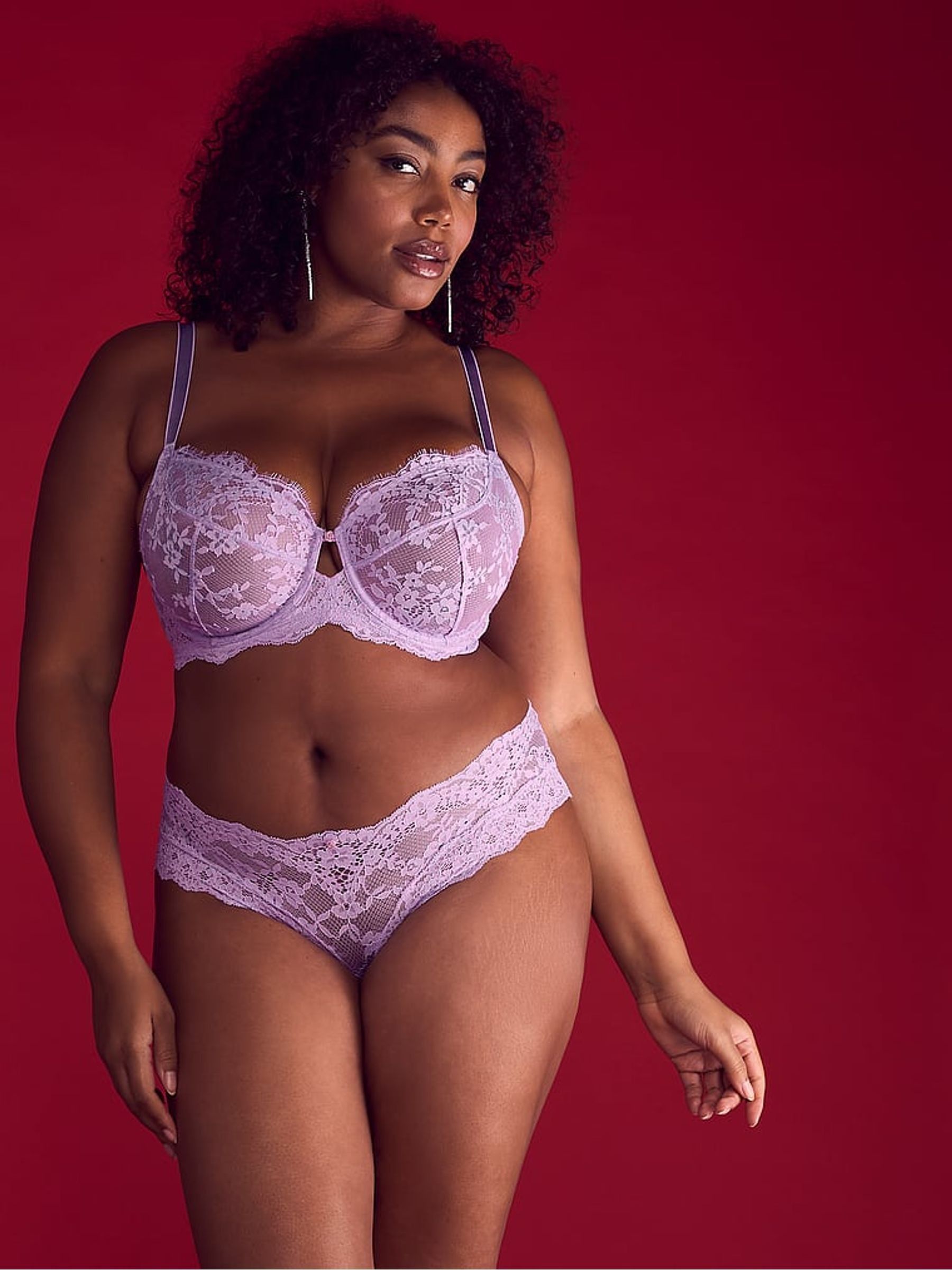 Lilac Purple Hipster Lace Knickers - Image 3 of 4