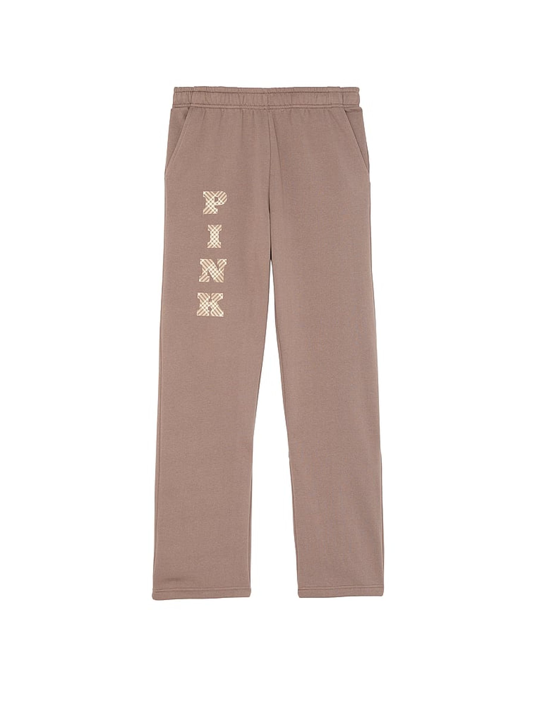 Iced Coffee Brown Straight Leg Fleece Joggers - Image 4 of 4