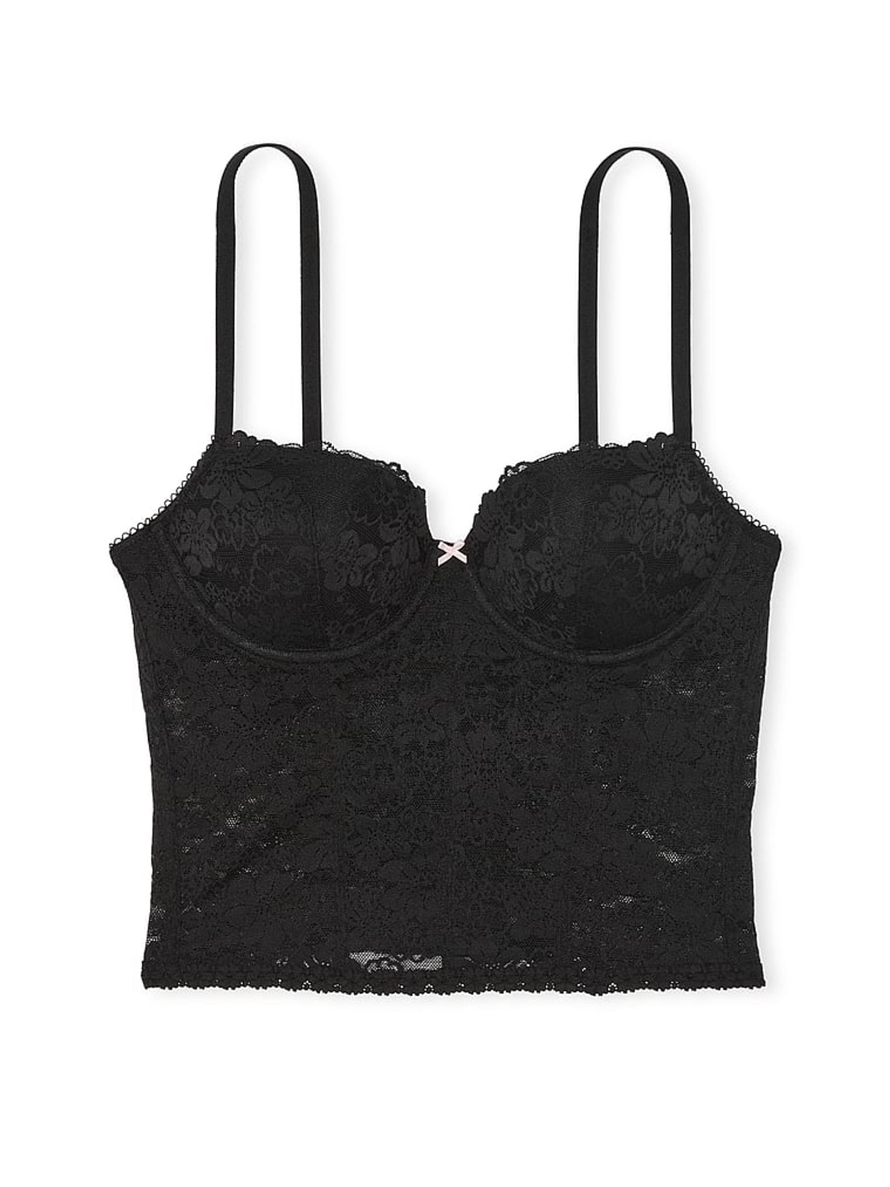 Black Lace Lightly Lined Balcony Corset Top - Image 3 of 3